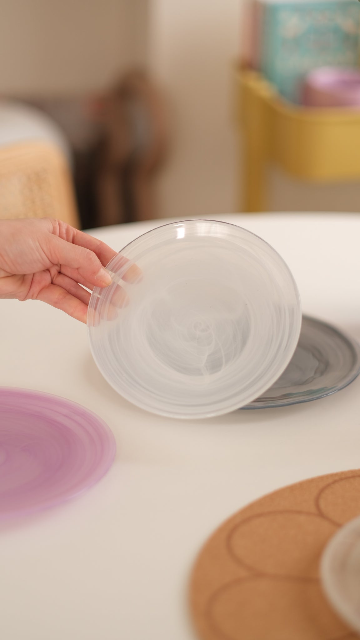 beyaz mini tatlı tabağı 6 adet