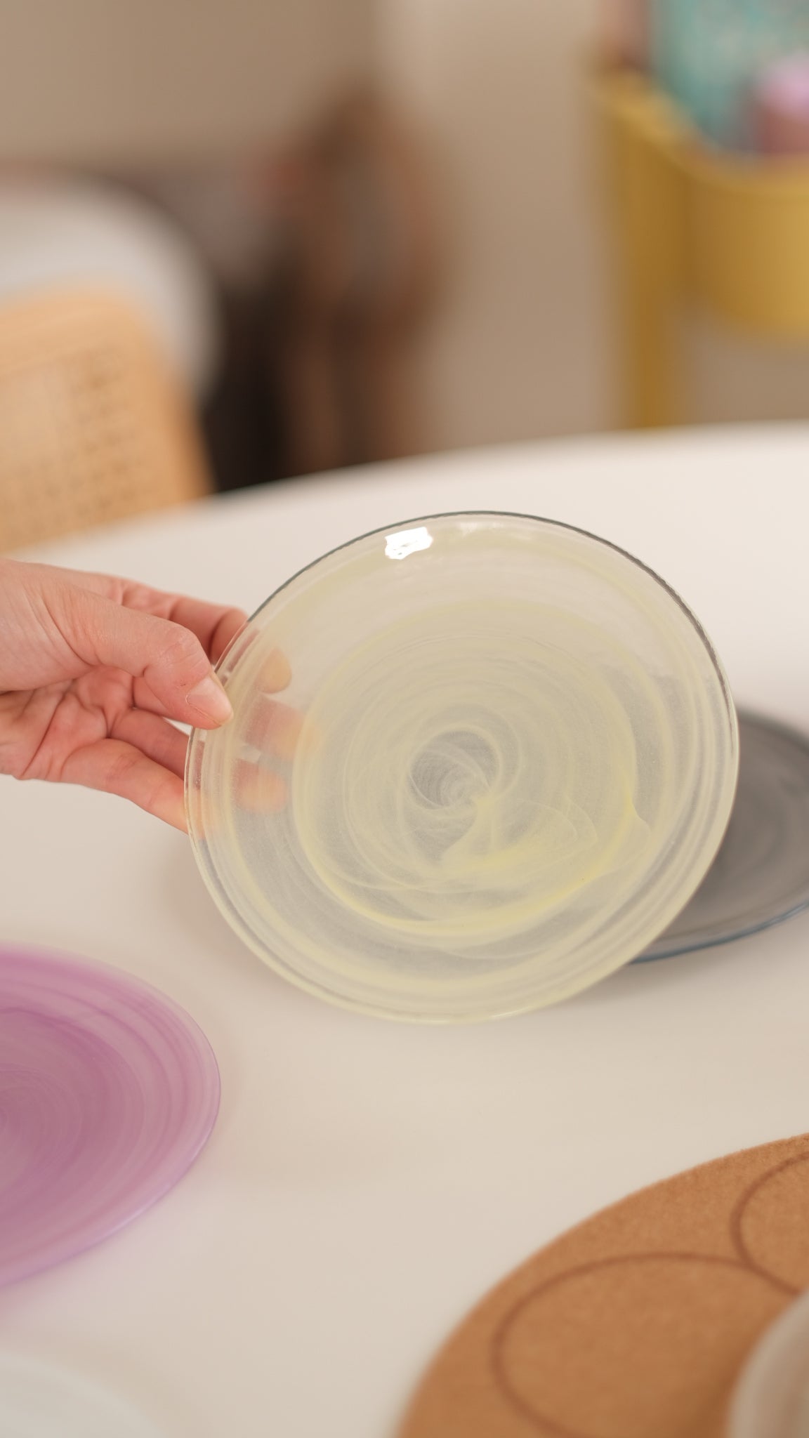 sarı mini tatlı tabağı 6 adet