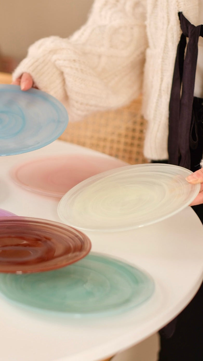 Karışık renk pasta tabağı 6 kişilik