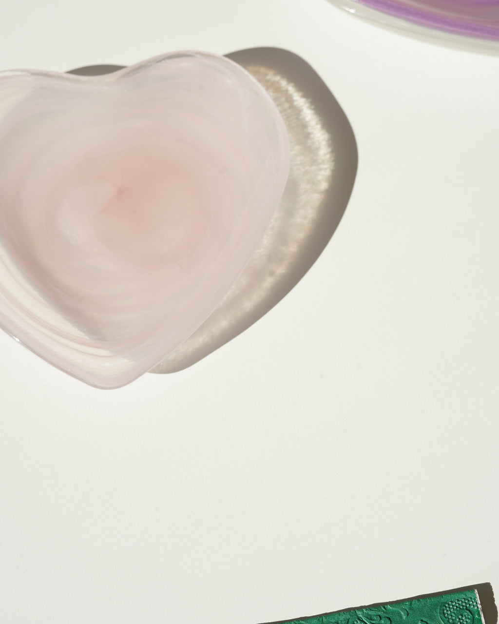 pembe mini kalp tabak 2 adet