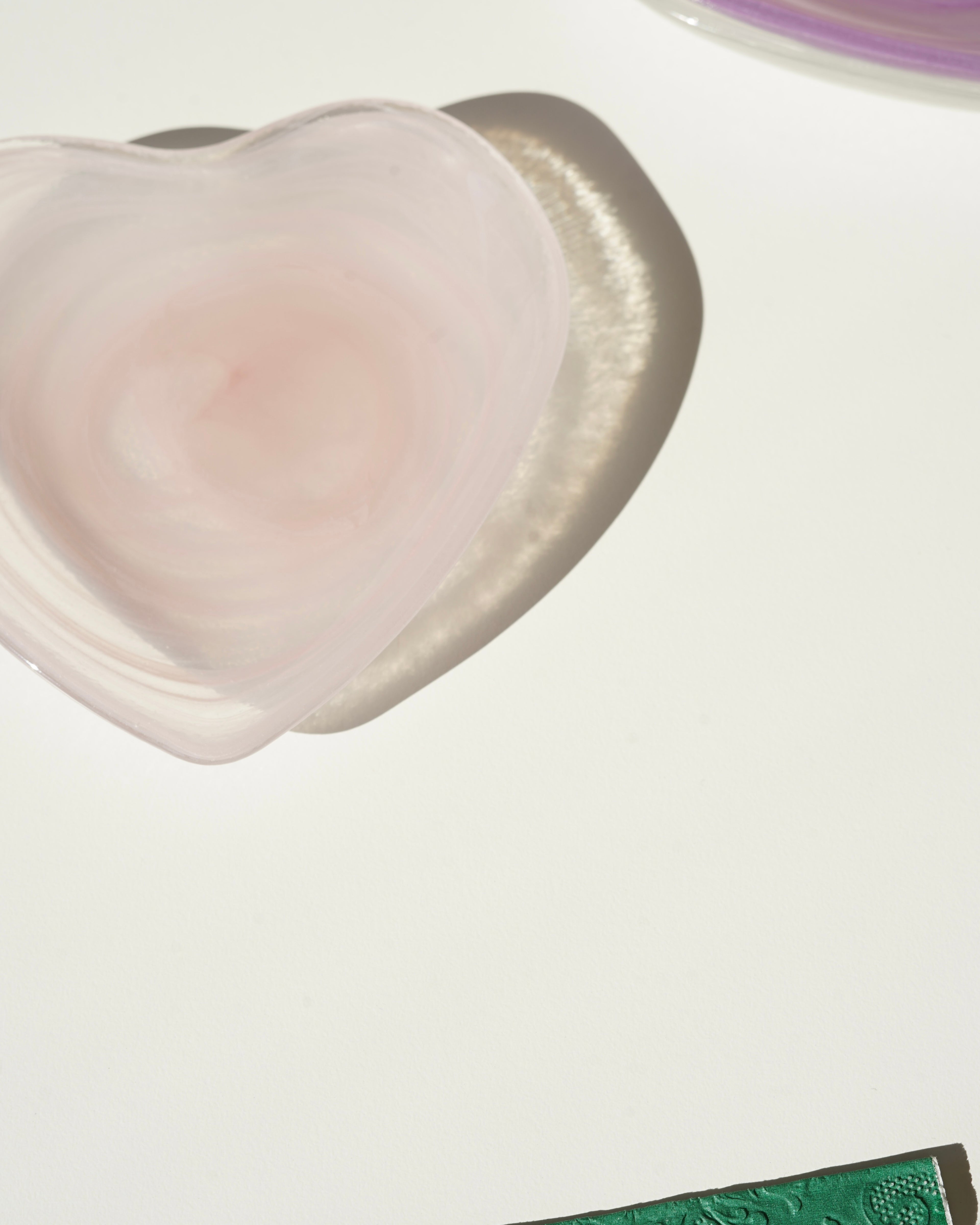 pembe mini kalp tabak 2 adet