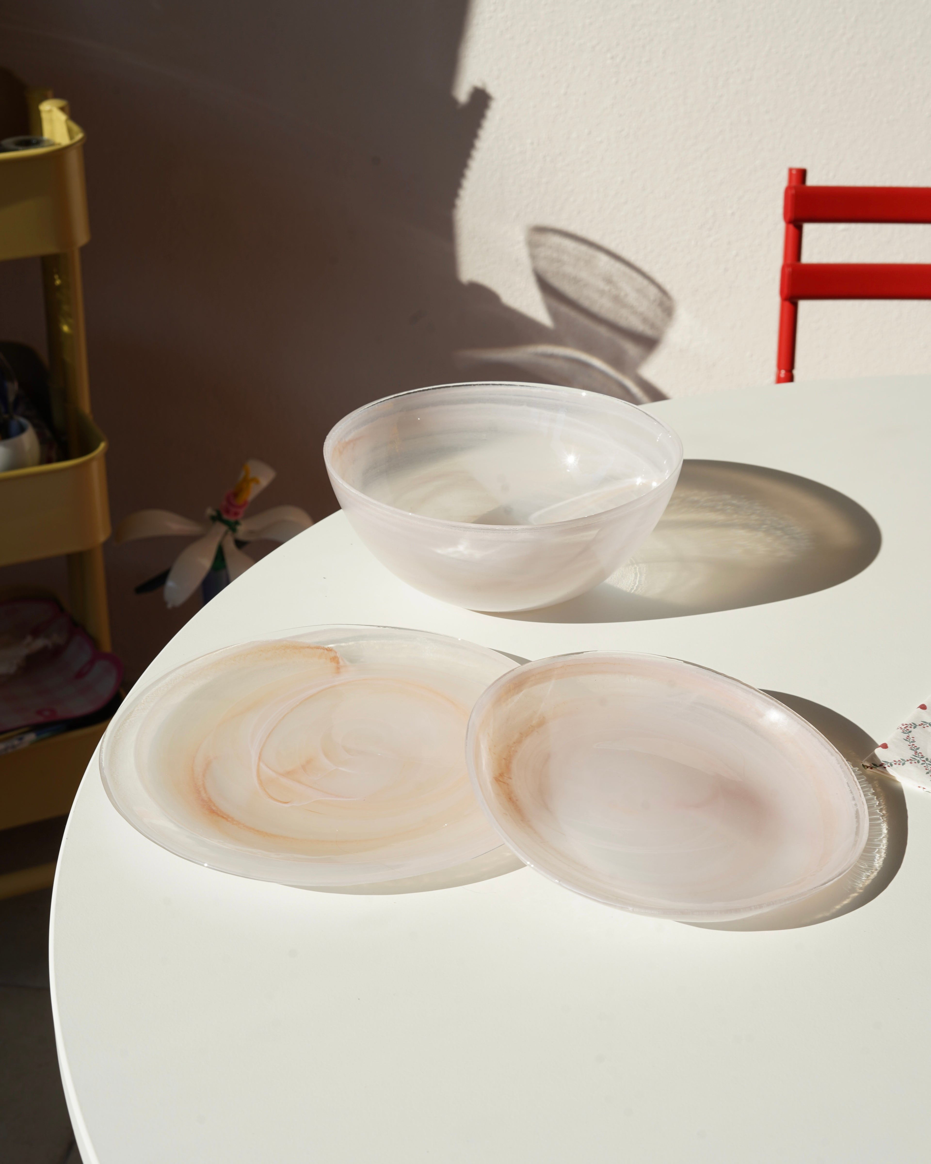 krem pasta tabağı 21 cm 6 adet