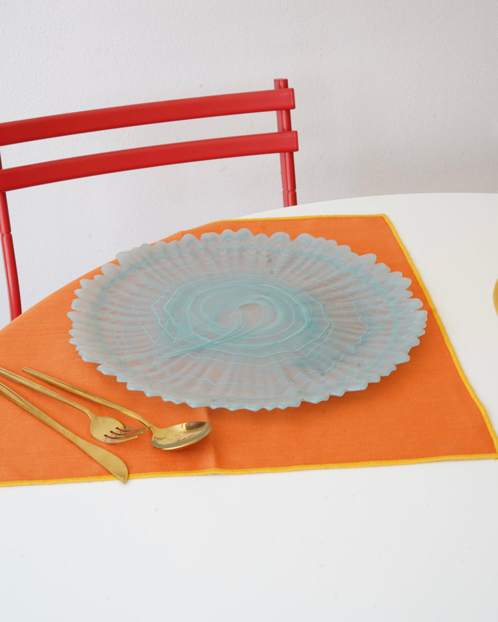 Yeşil tırtıklı 33 cm tabak