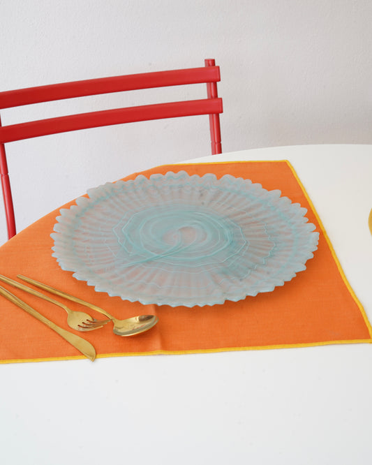 Yeşil tırtıklı 33 cm tabak