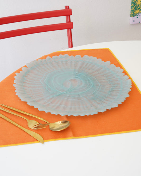 Yeşil tırtıklı 33 cm tabak