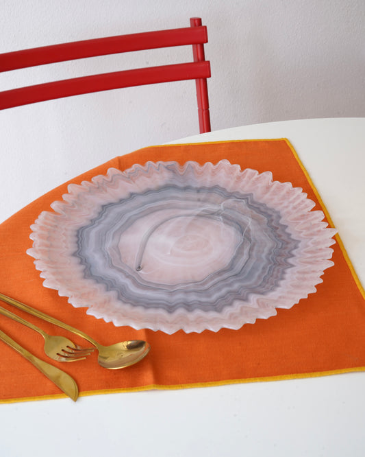 gri tırtıklı 33 cm tabak 6 kişilik