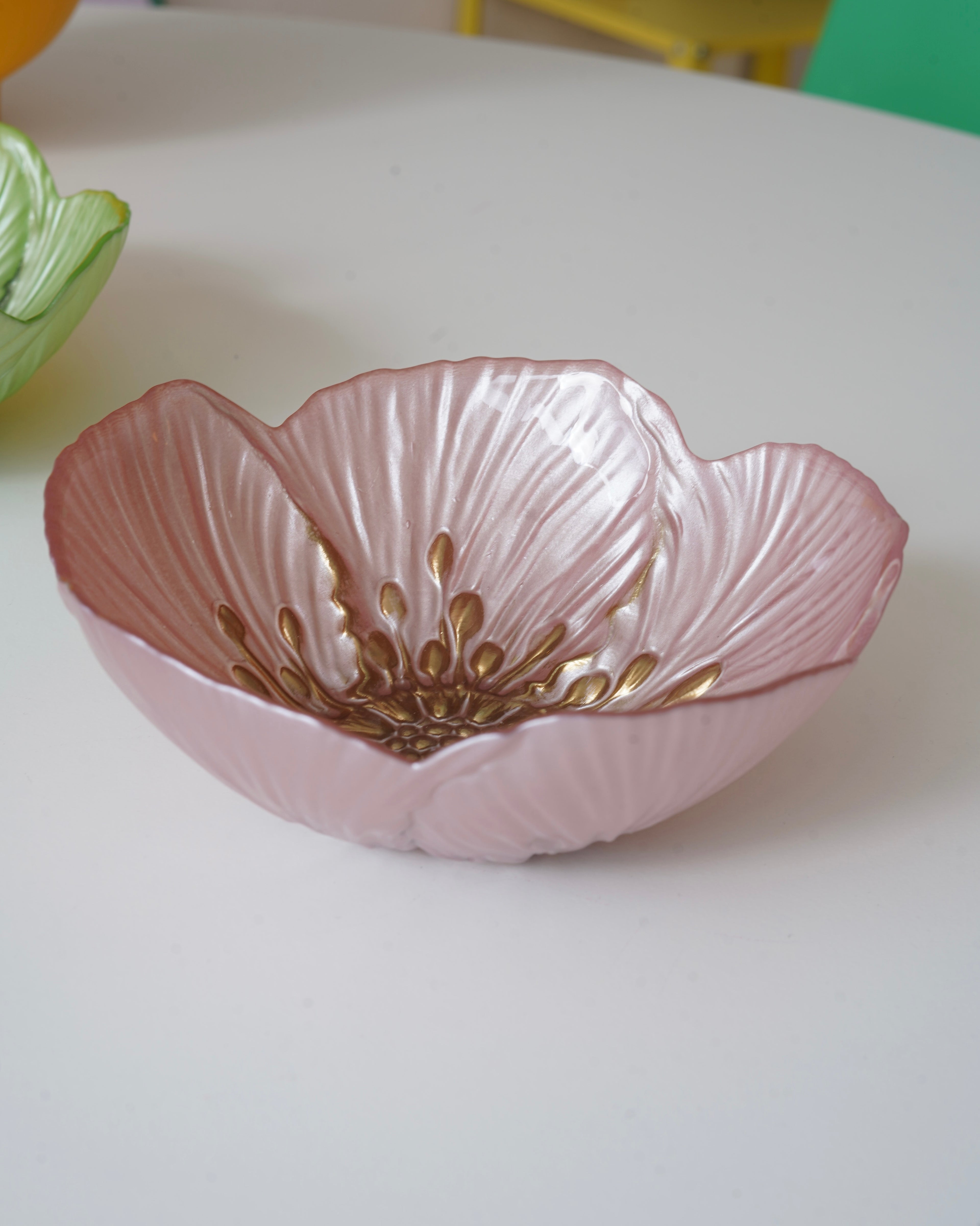 pembe çiçek kase 1 adet