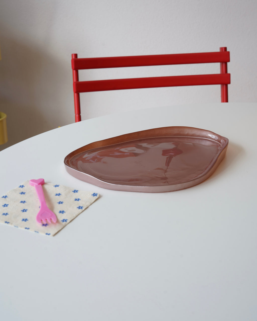 pembe asimetrik tabak 1 adet