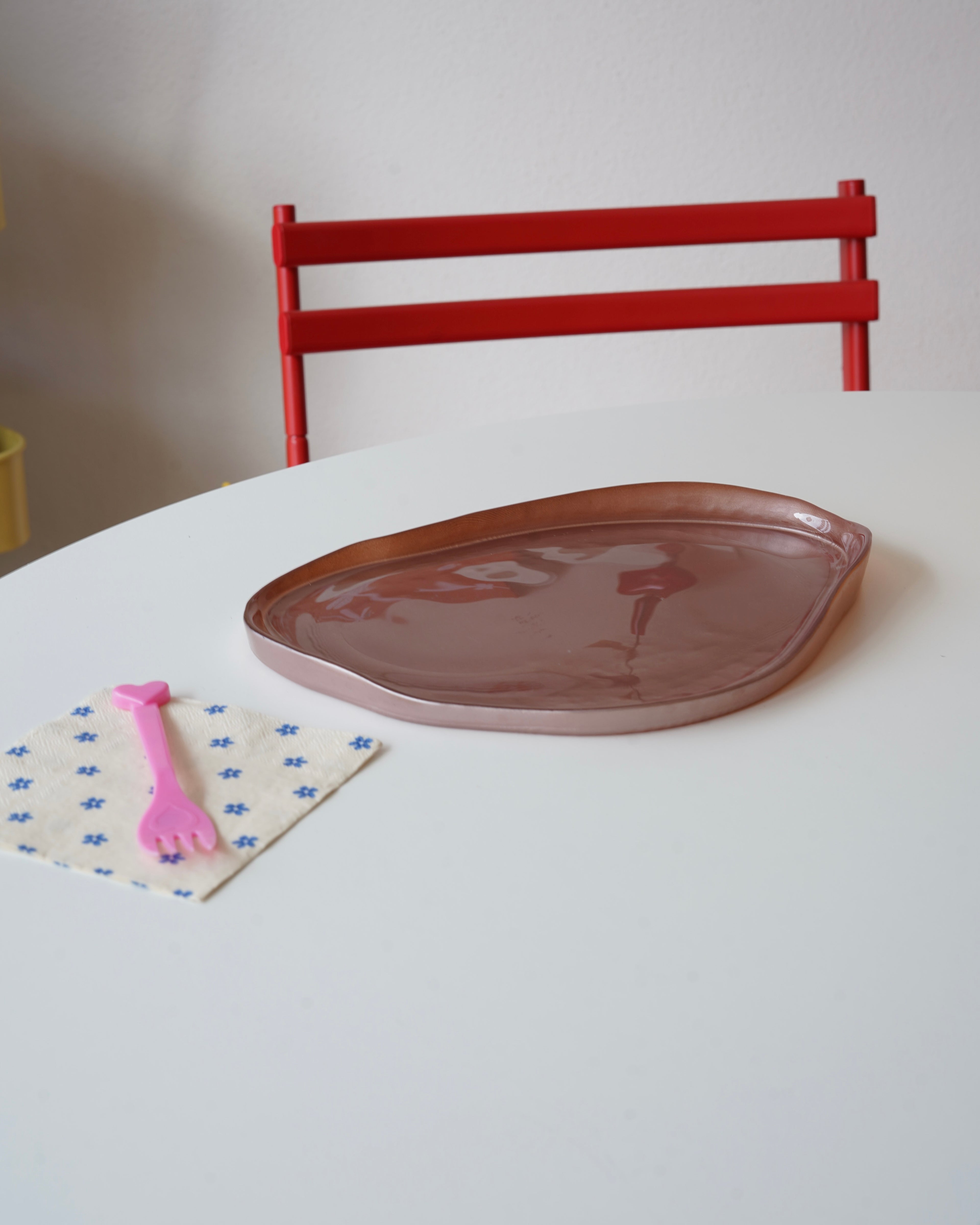 pembe asimetrik tabak 1 adet