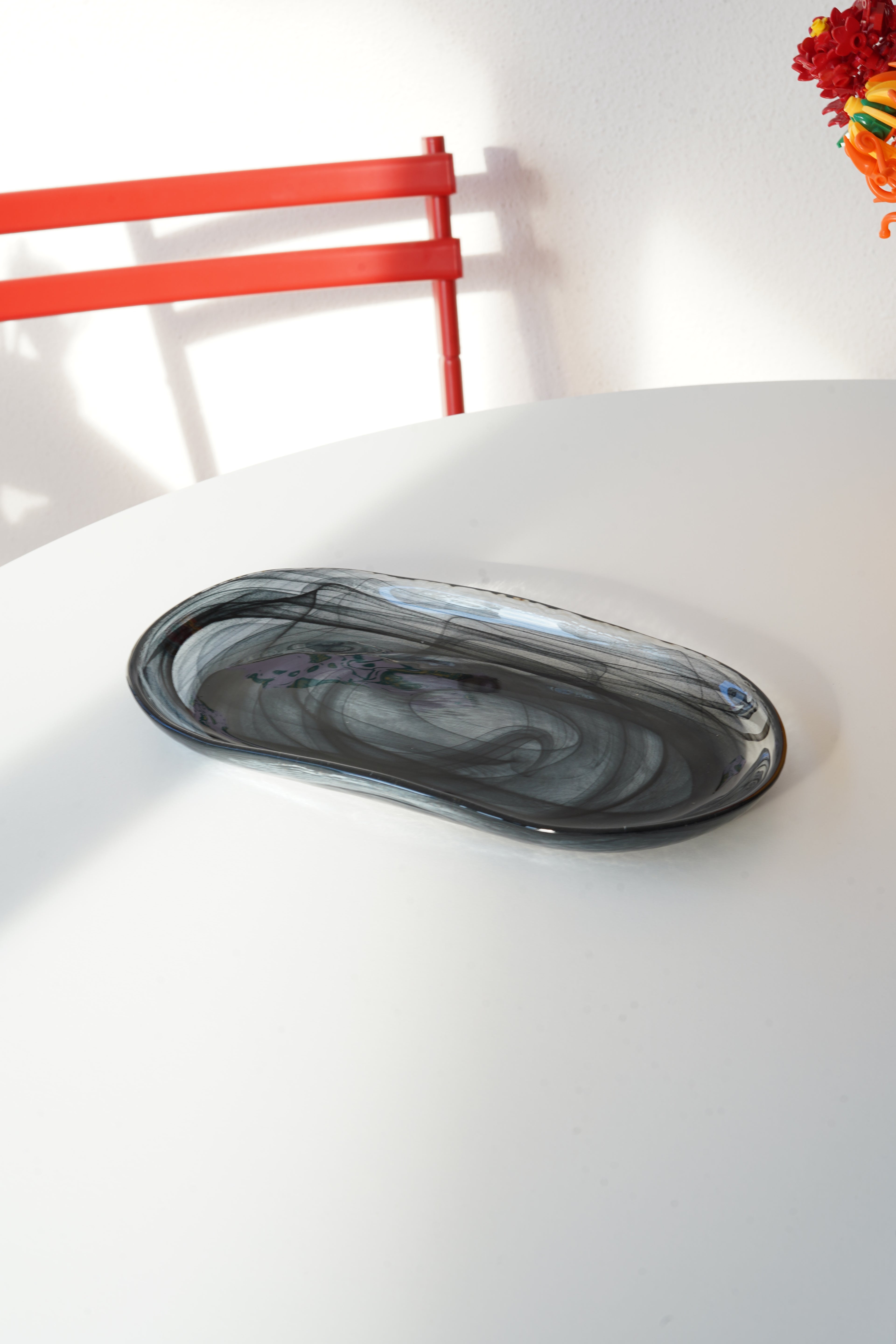 siyah uzun sunum tabağı