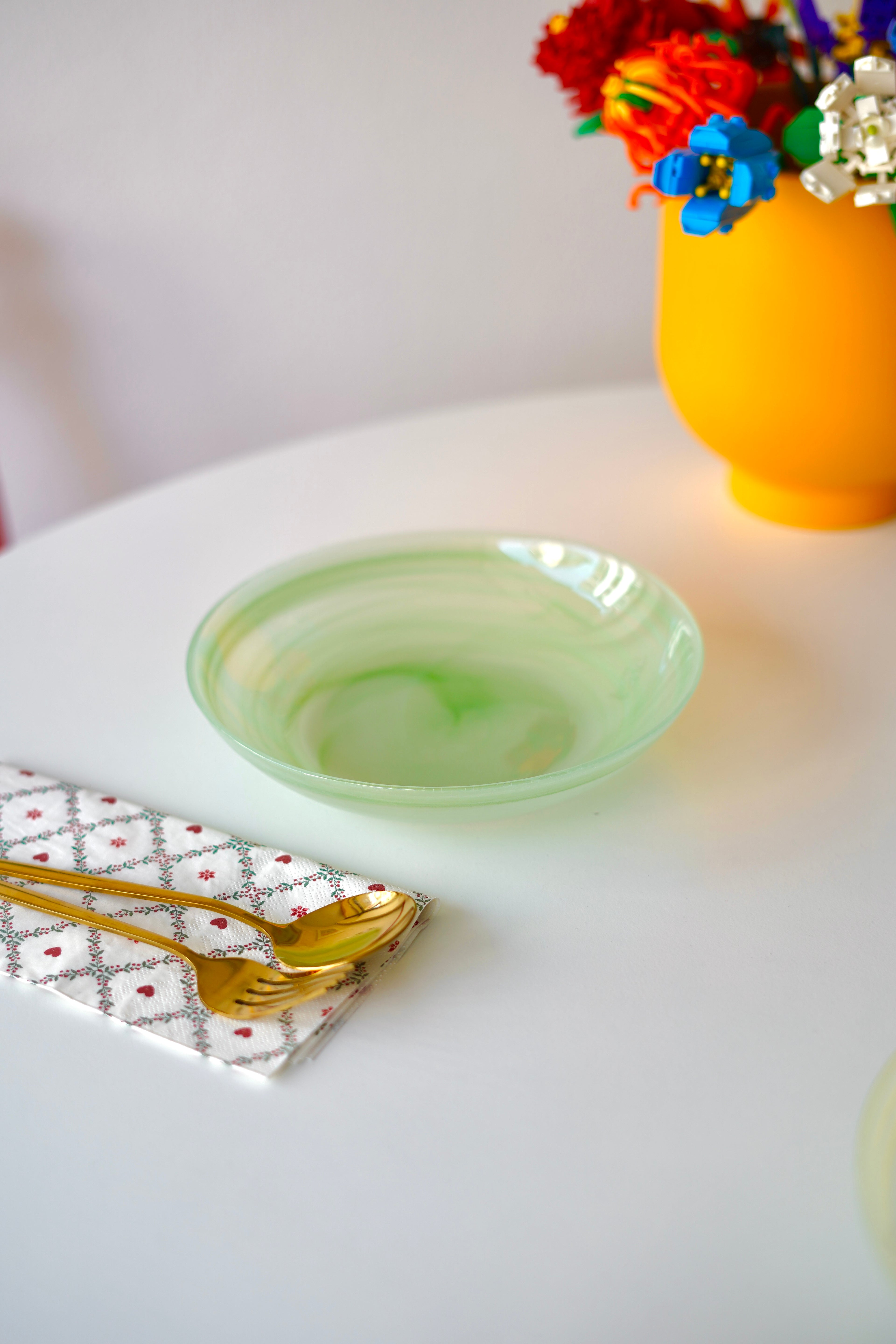 yeşil 6 adet yemek tabağı