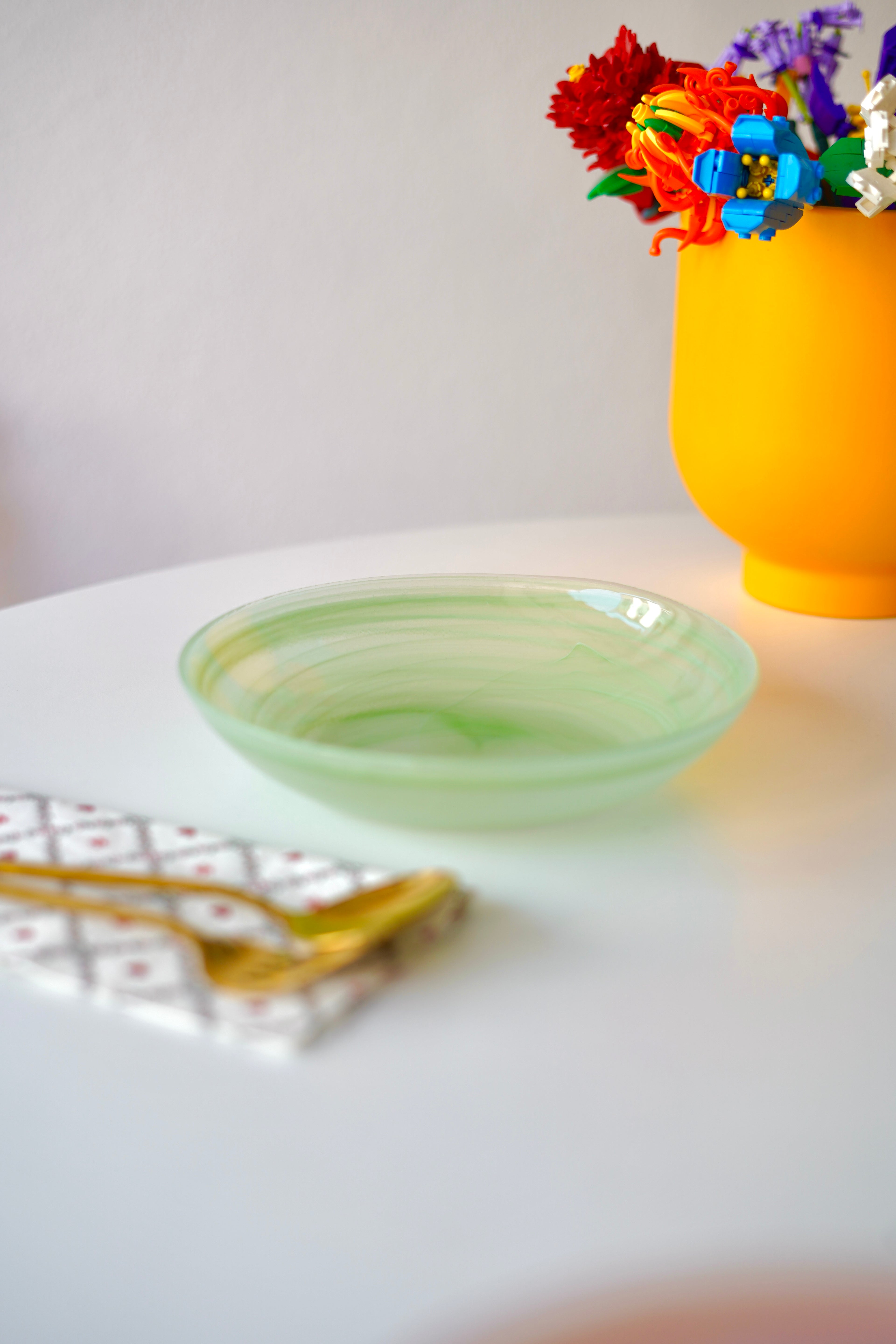 yeşil 6 adet yemek tabağı