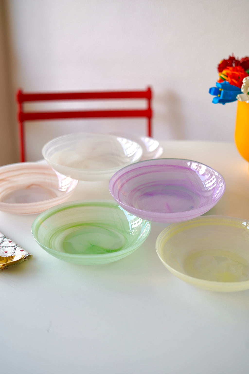 Renkli Yemek Tabağı 6 adet