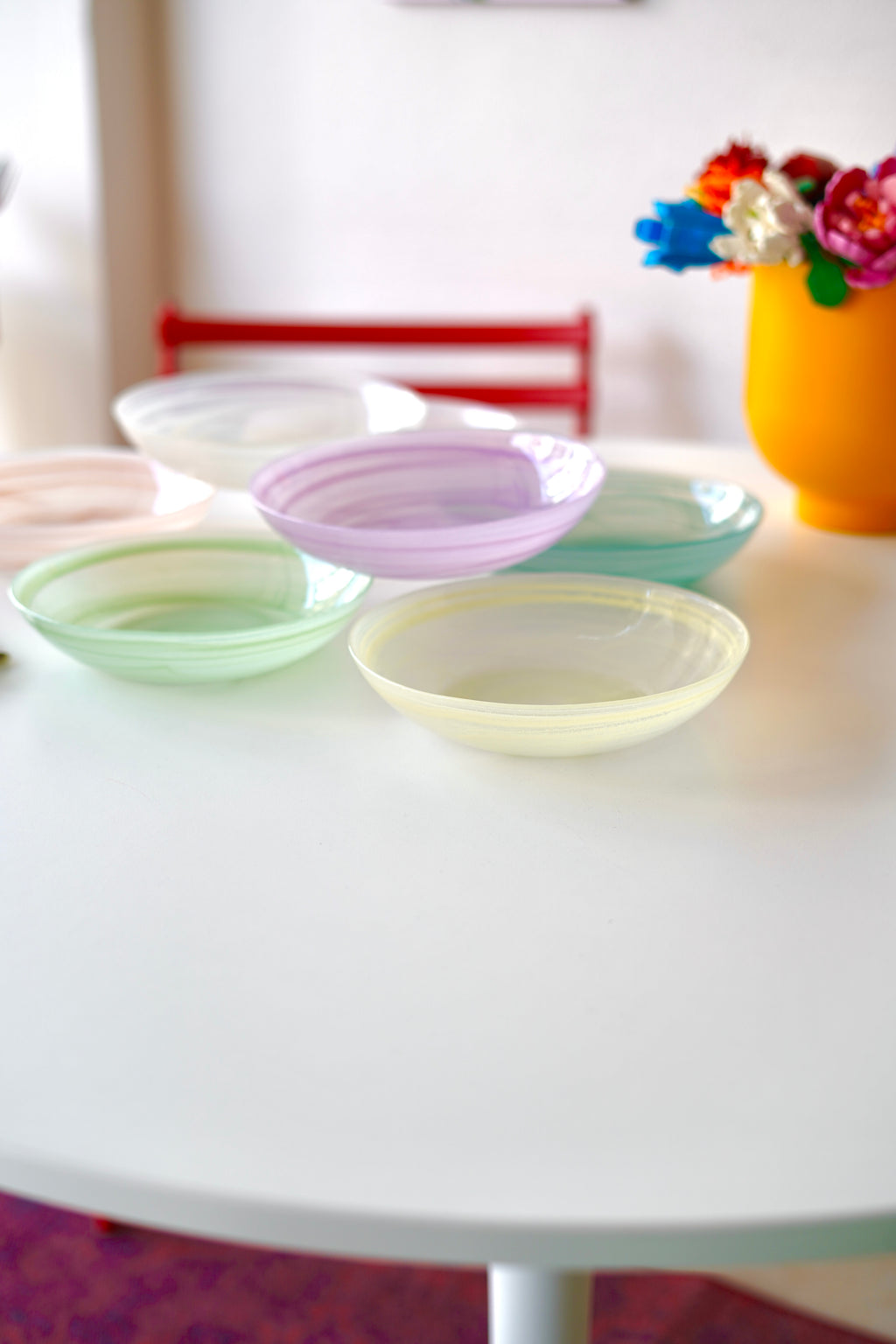 Renkli Yemek Tabağı 6 adet