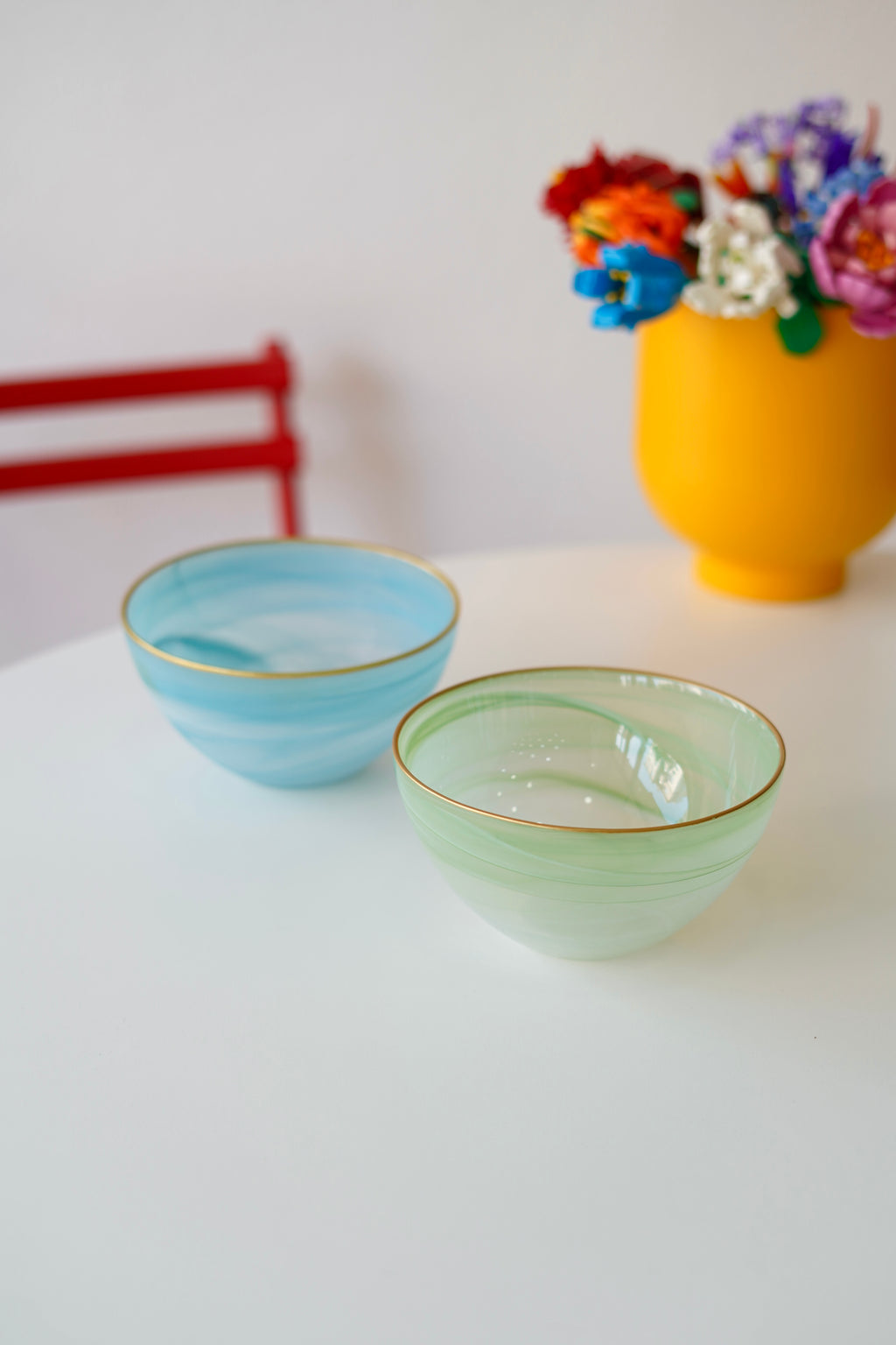 2 renk kenarı yaldızlı kase