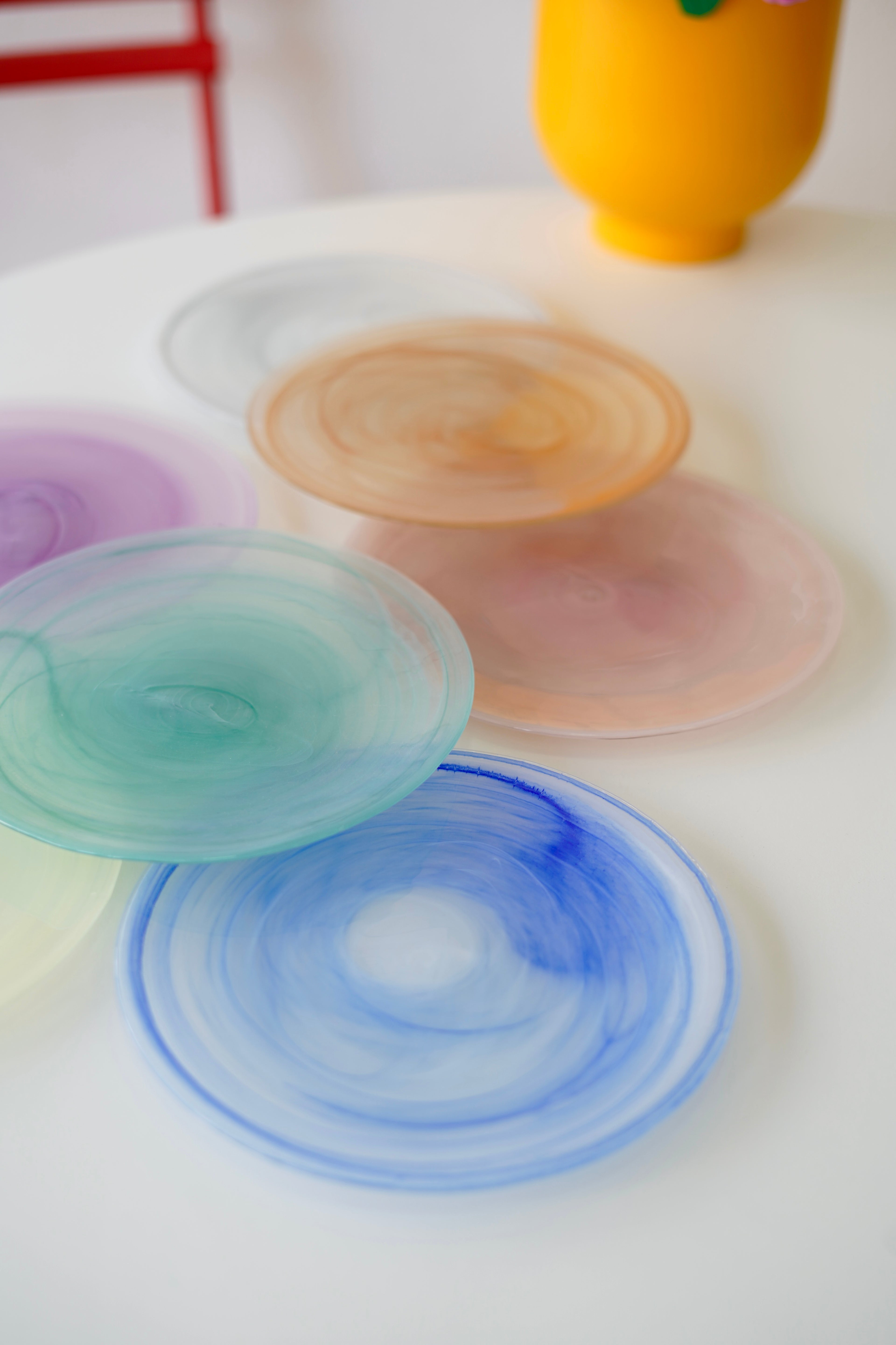 Karışık renk pasta tabağı 6 kişilik