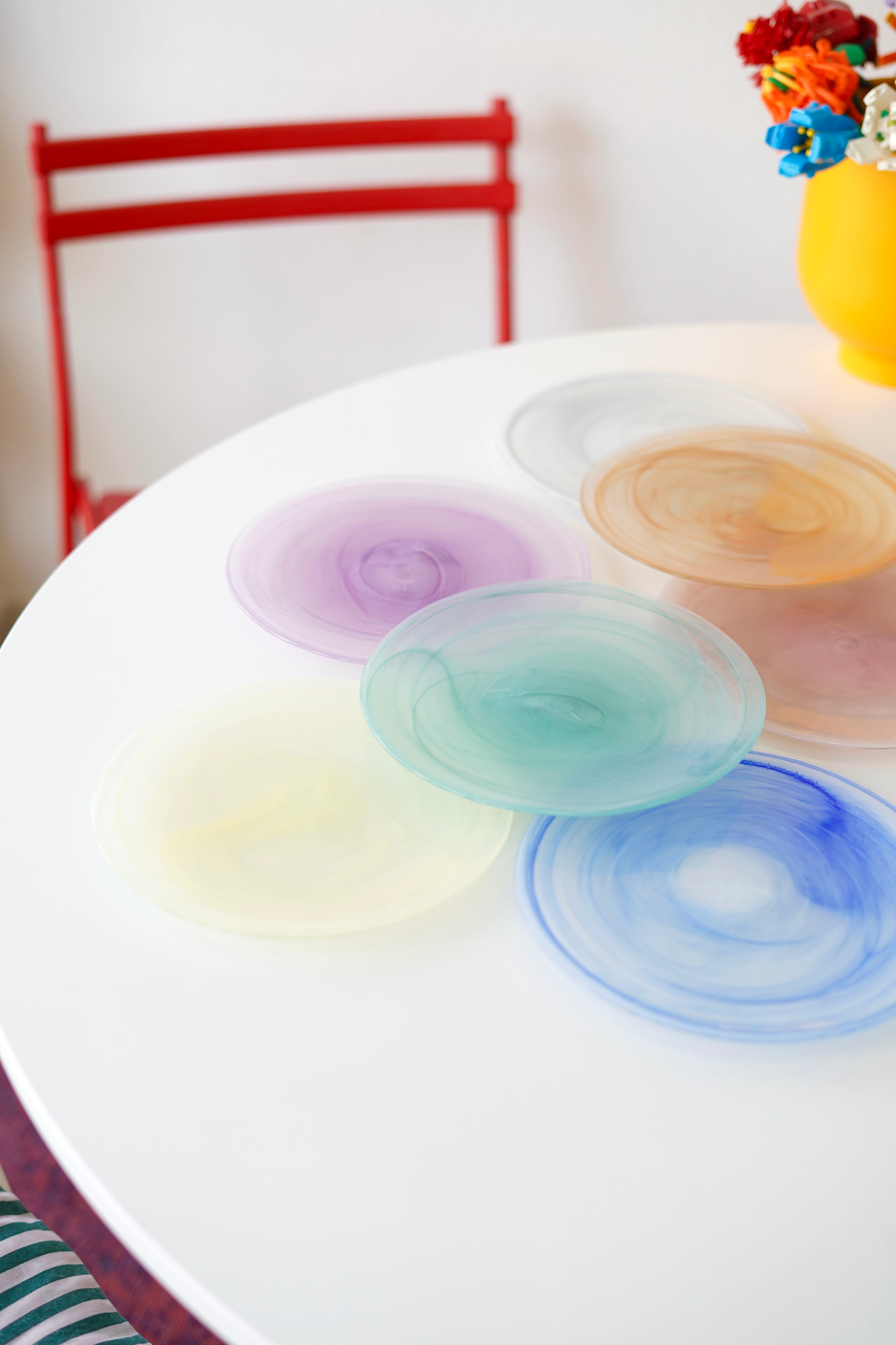 Karışık renk pasta tabağı 6 kişilik