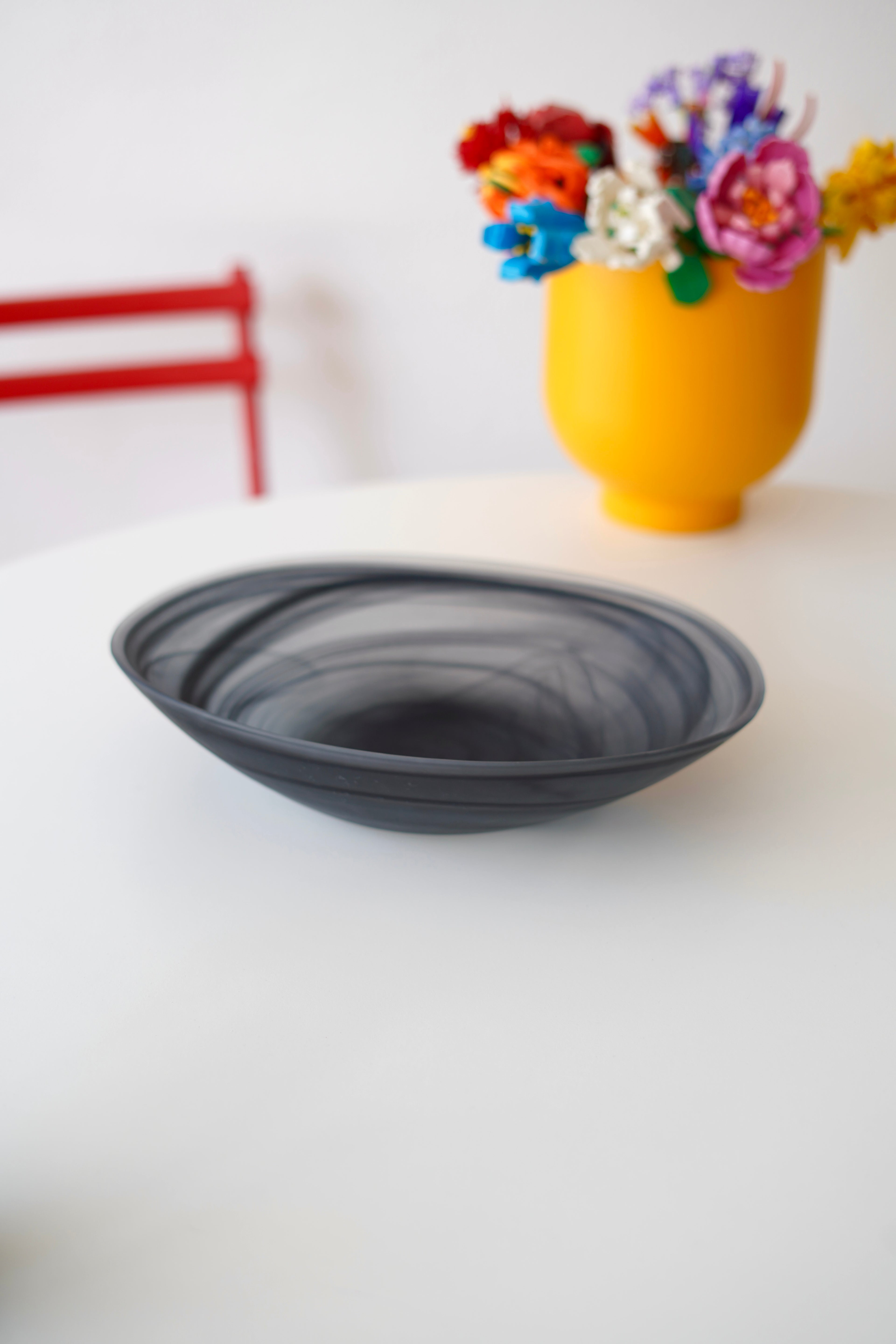 siyah kayık büyük kase