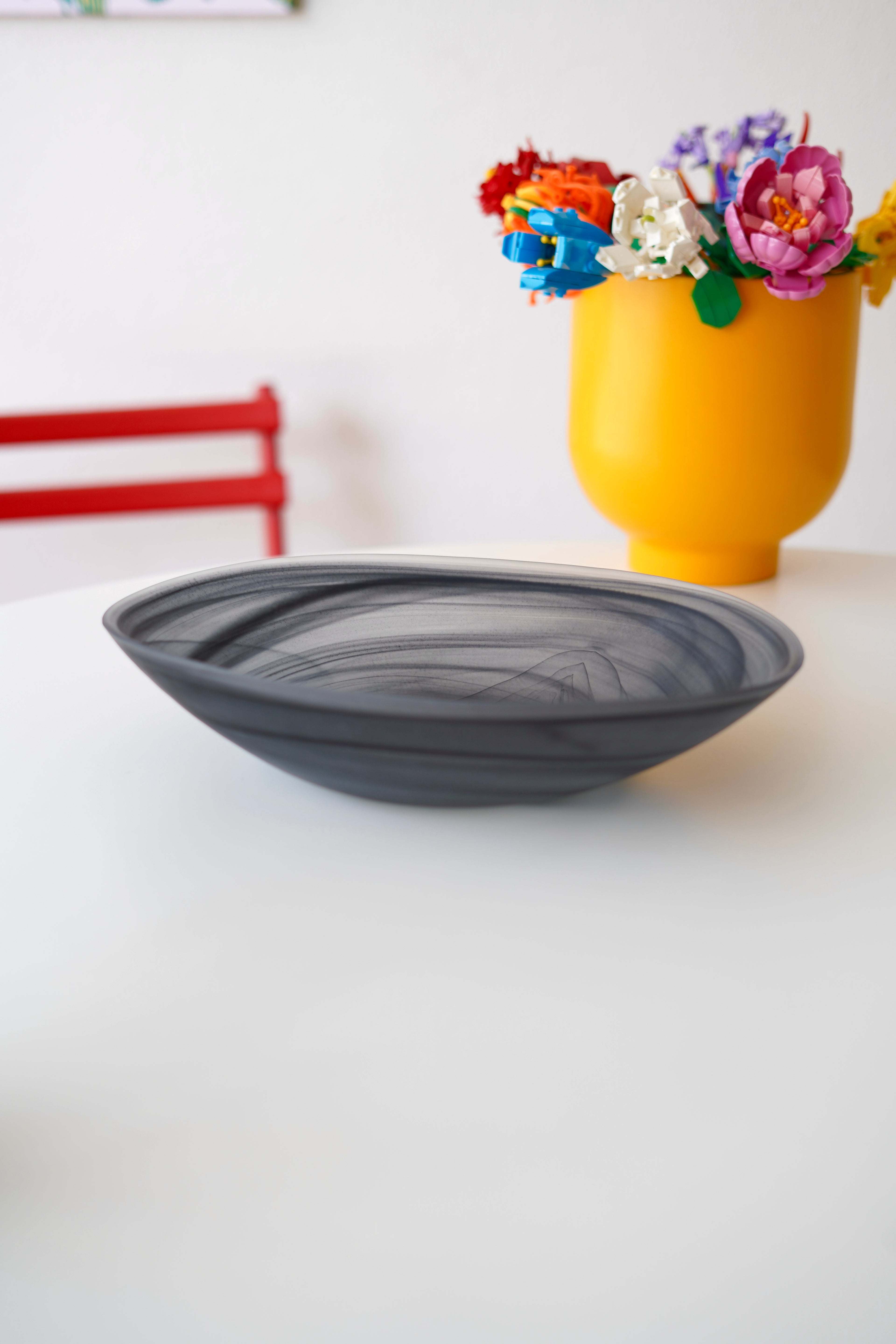 siyah kayık büyük kase