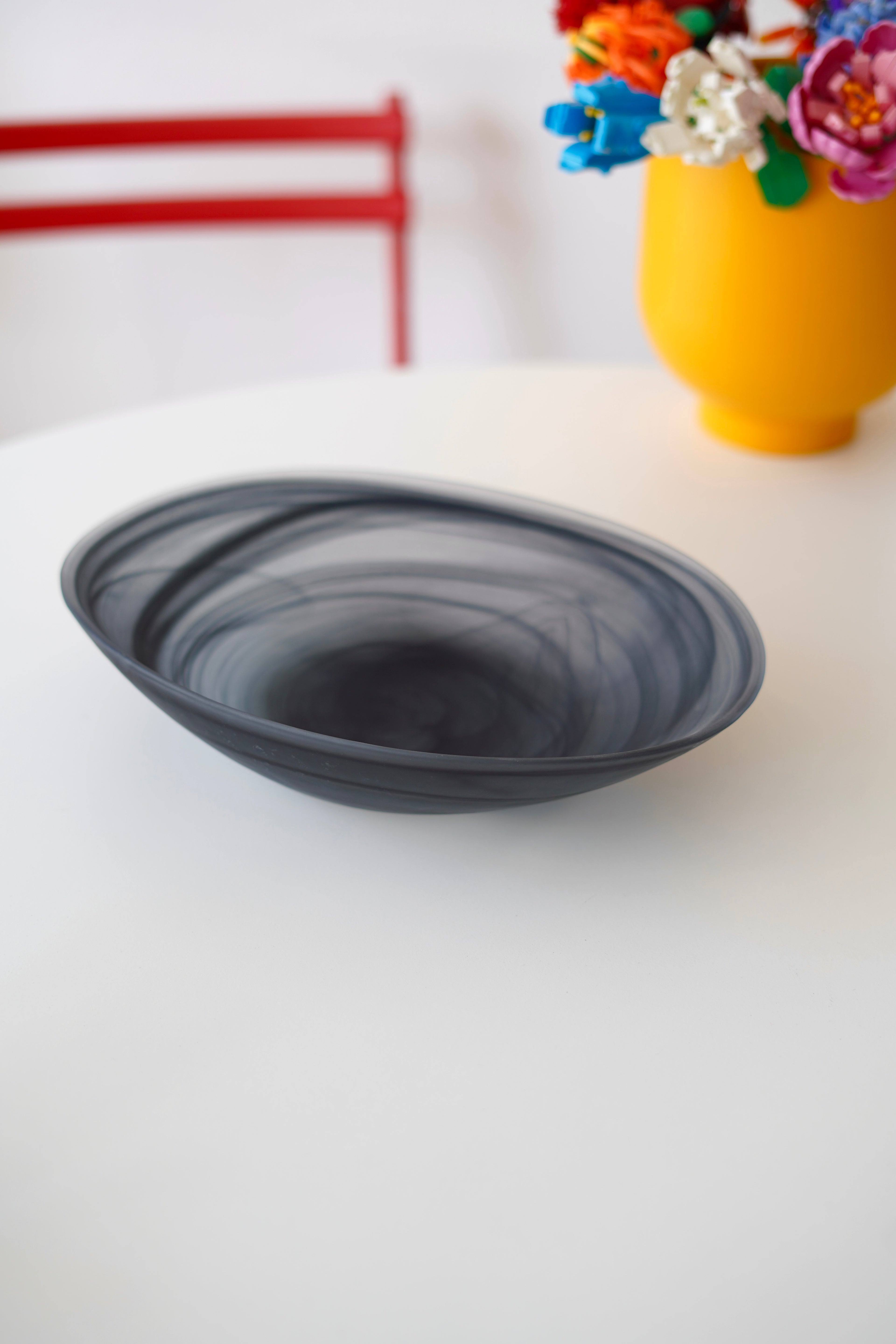 siyah kayık büyük kase