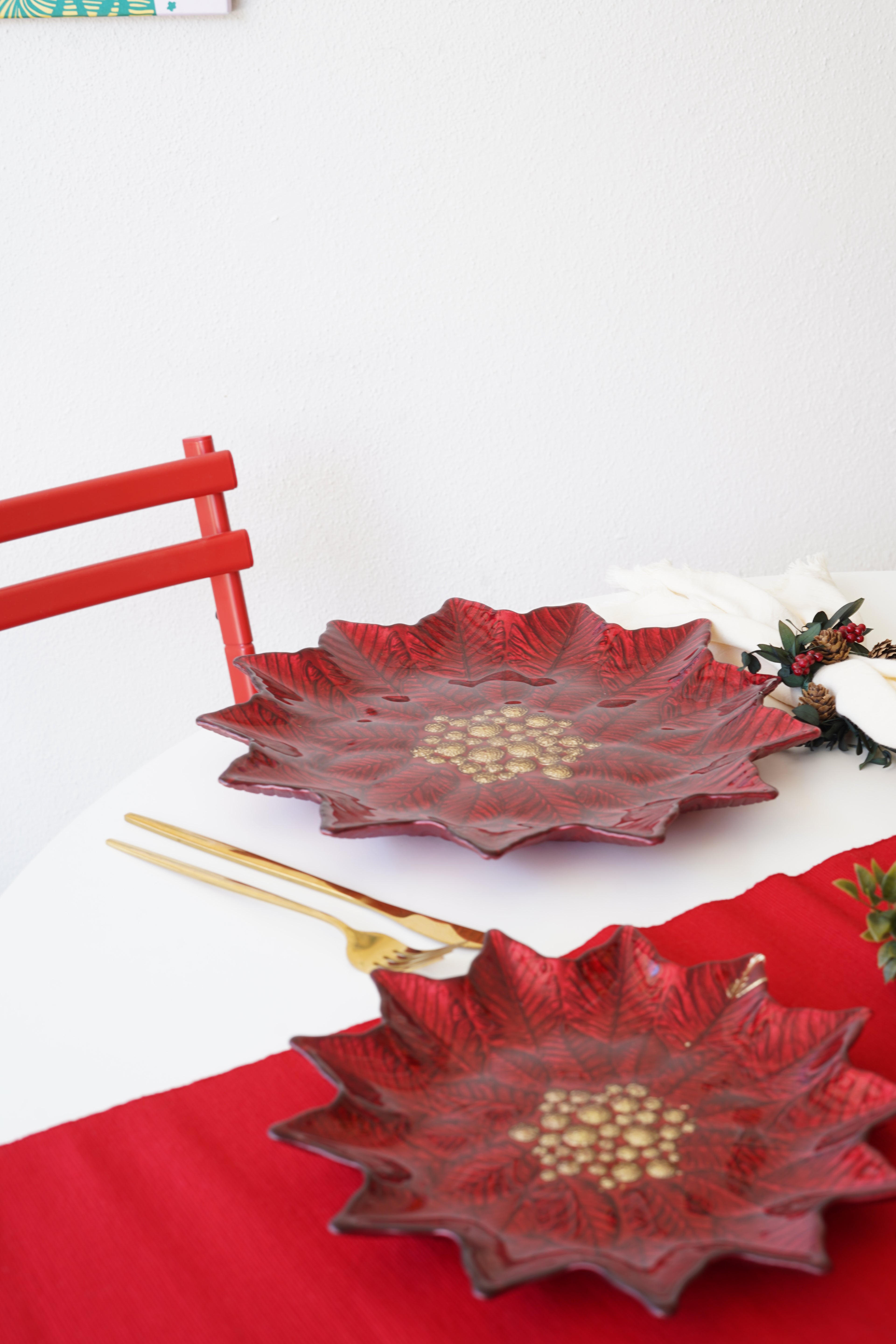 Kırmızı Atatürk çiçeği Takım 6 kişilik 12 parça