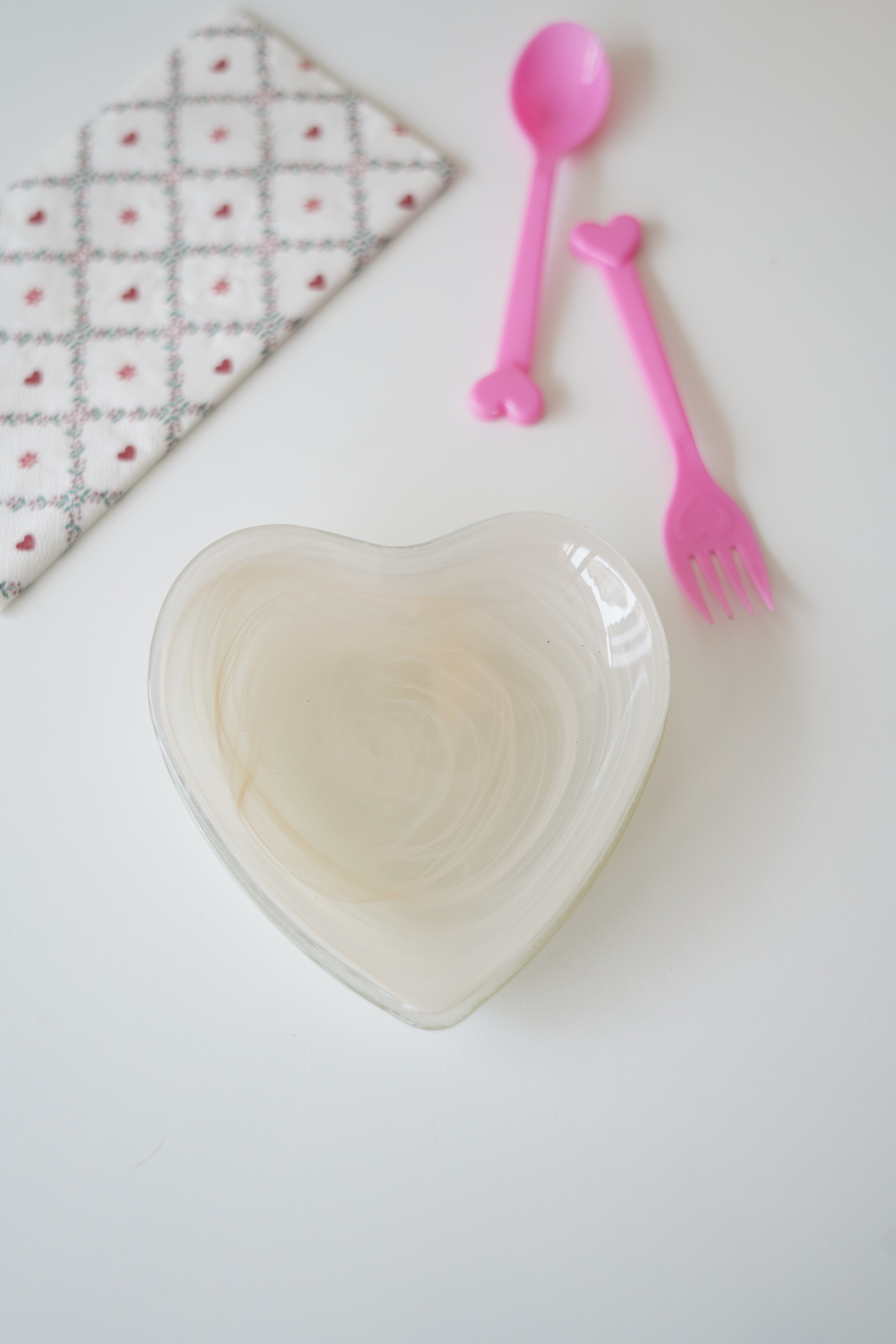 krem rengi mini kalpli tabak 2 adet