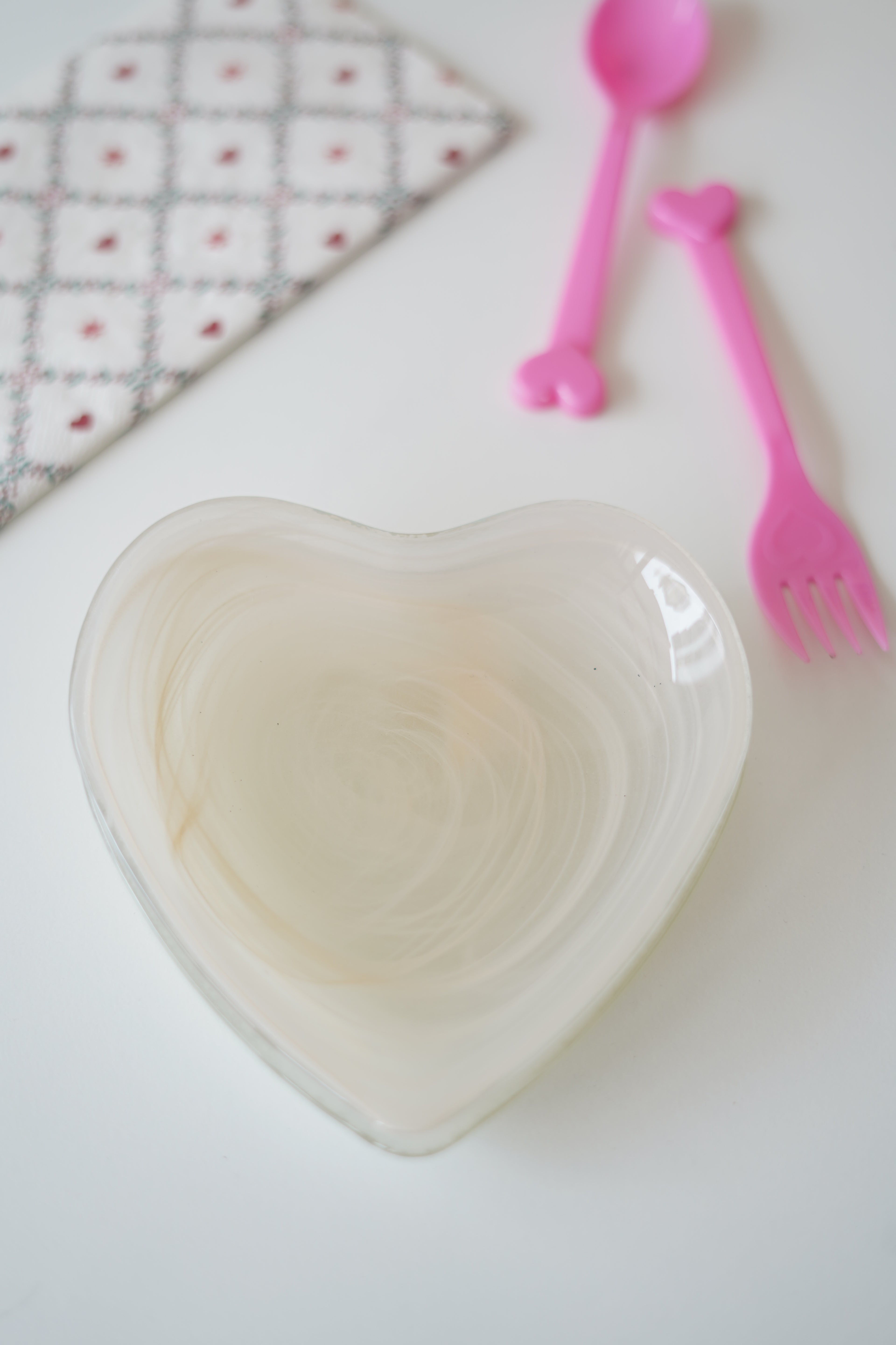 krem rengi mini kalpli tabak 2 adet