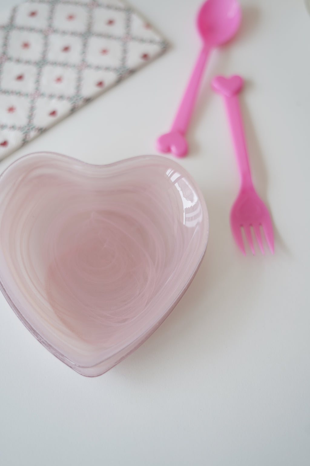 pembe mini kalpli tabak 2 adet