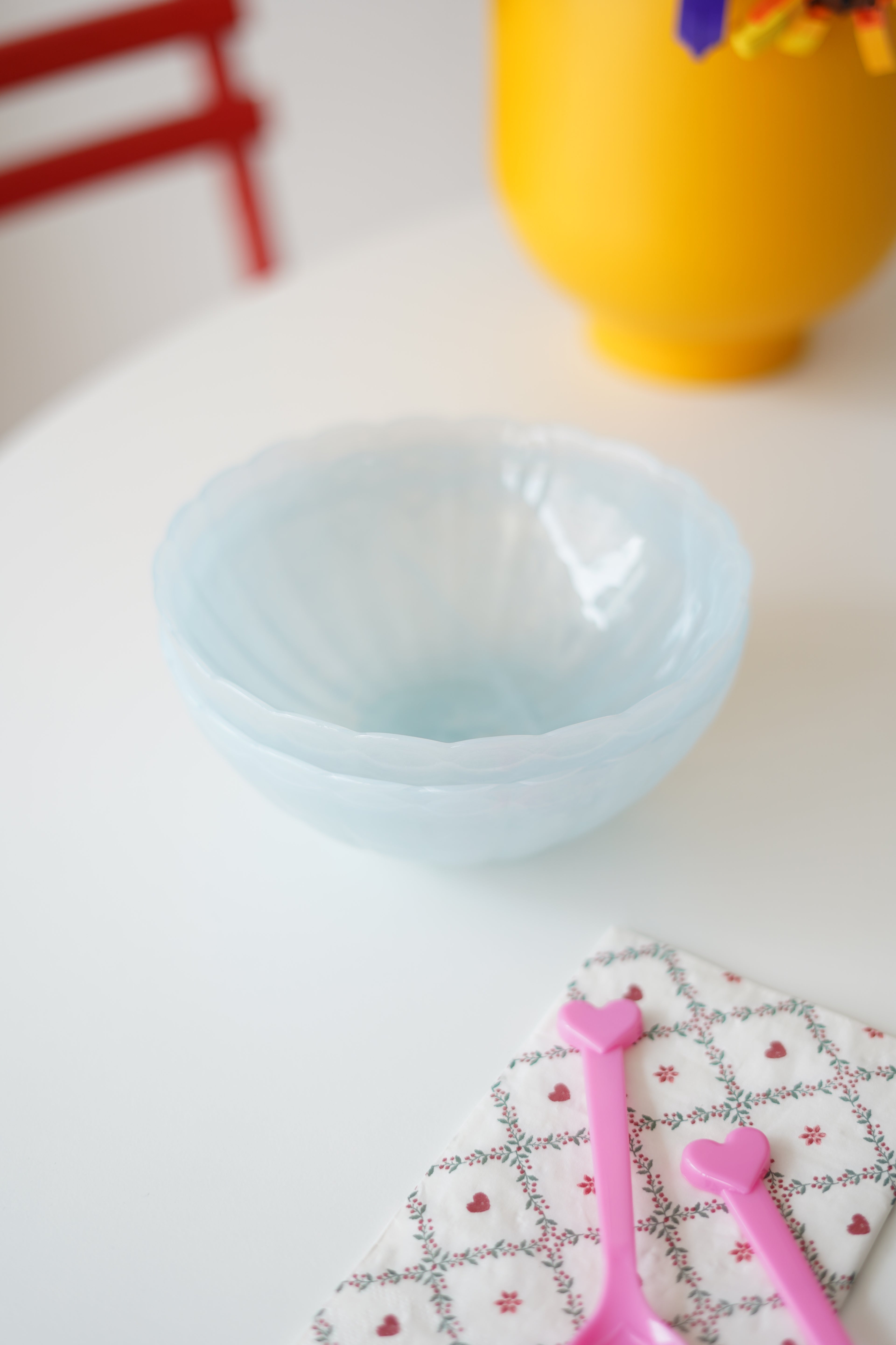 süt mavi papatya kase 2 adet