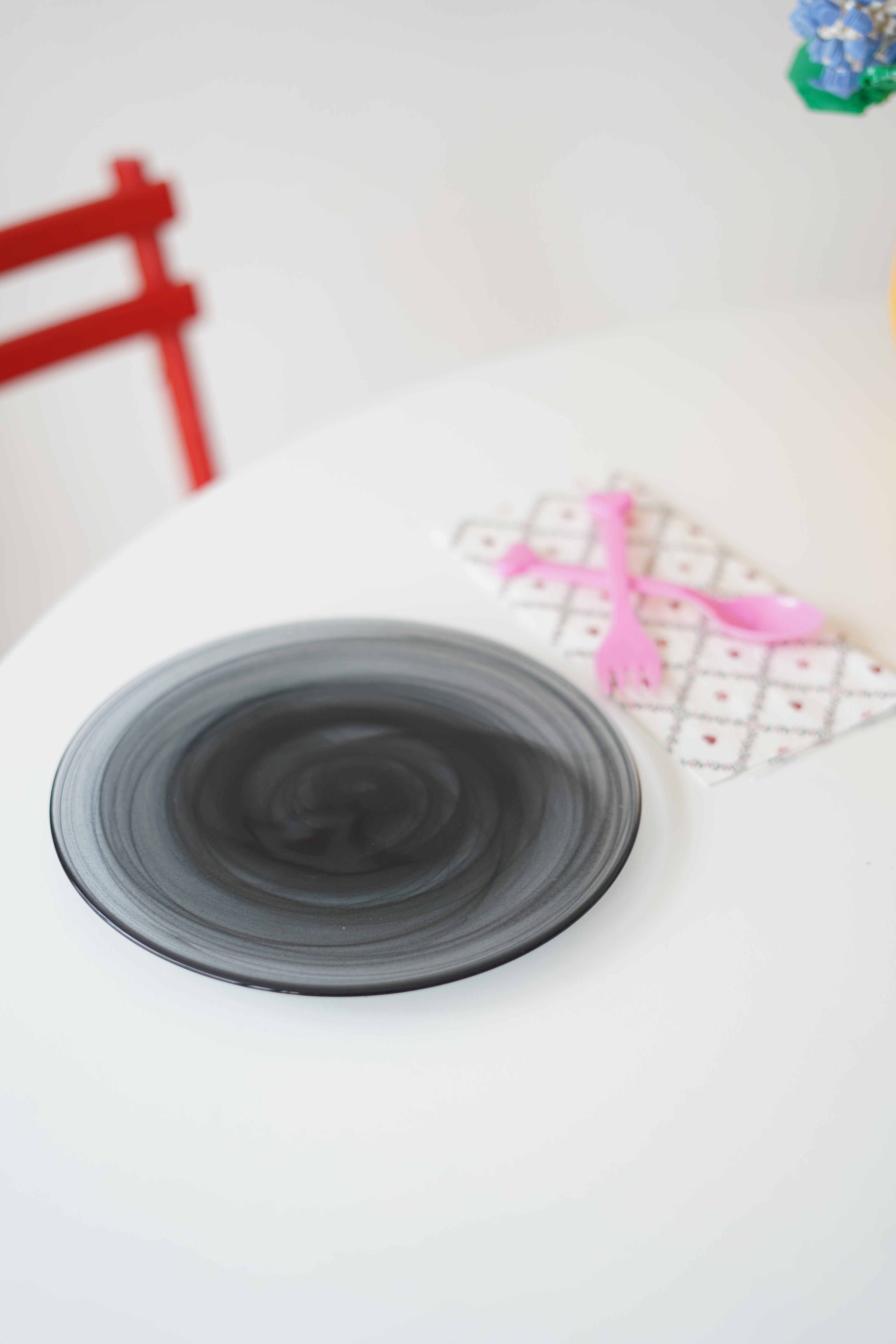 siyah pasta tabağı 6 adet