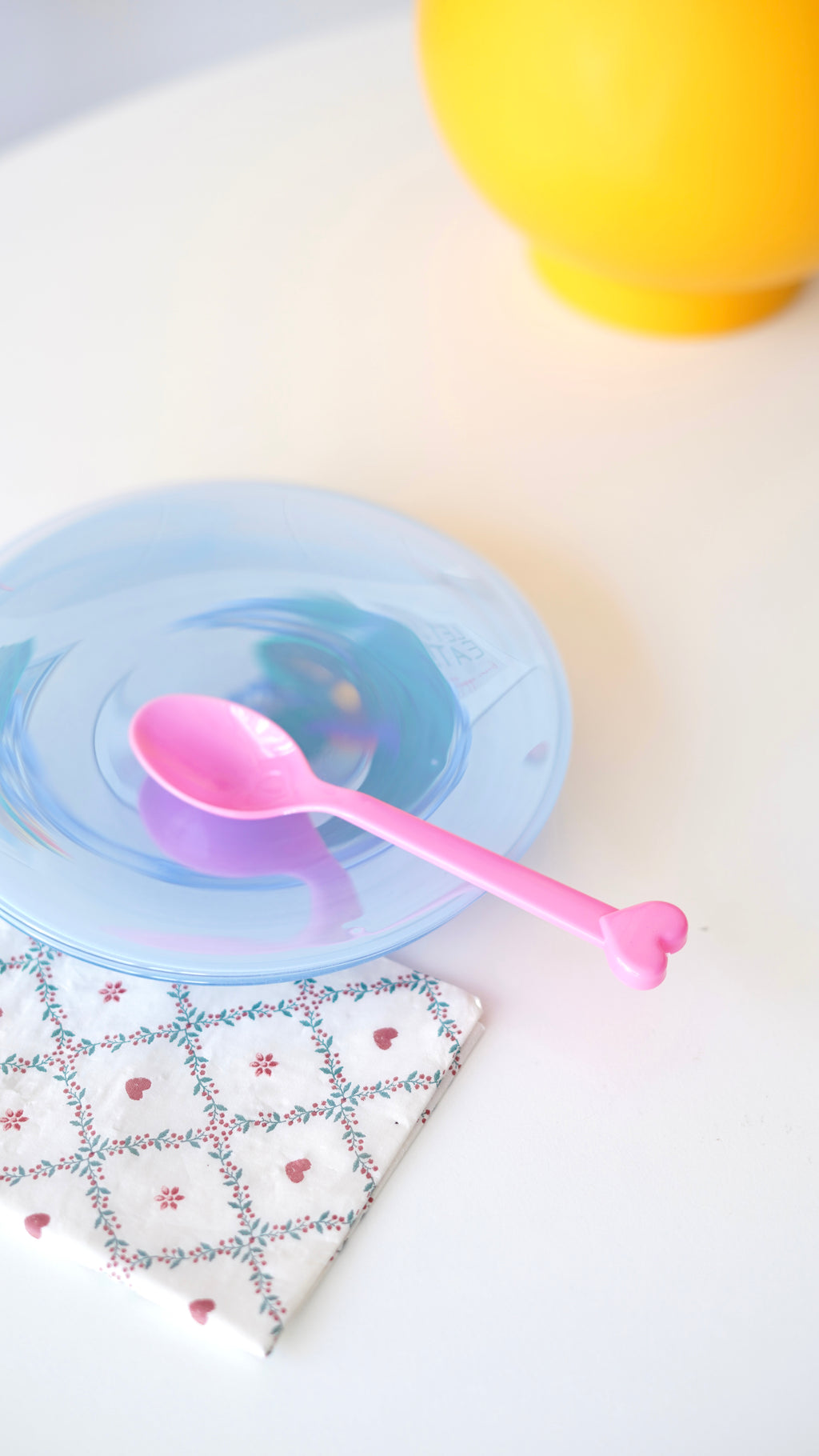 mavi yanar dönerli mini tatlı tabağı 6 adet