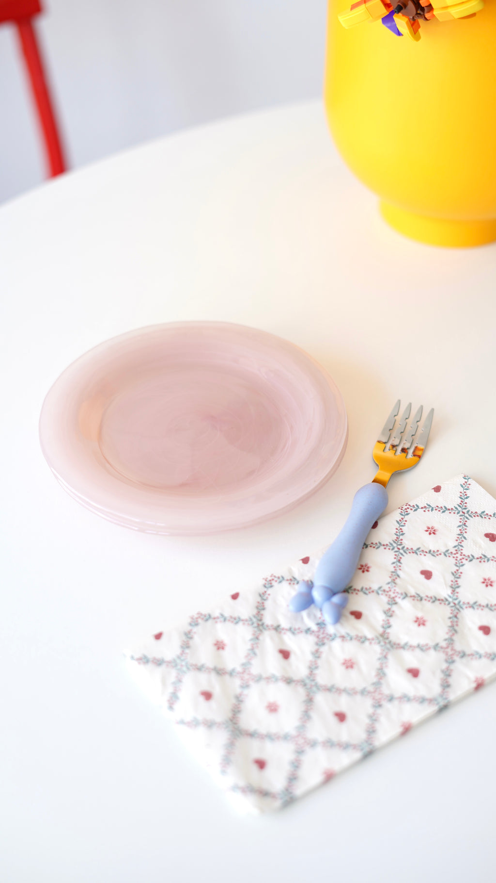 pembe mini tatlı tabağı 5 adet