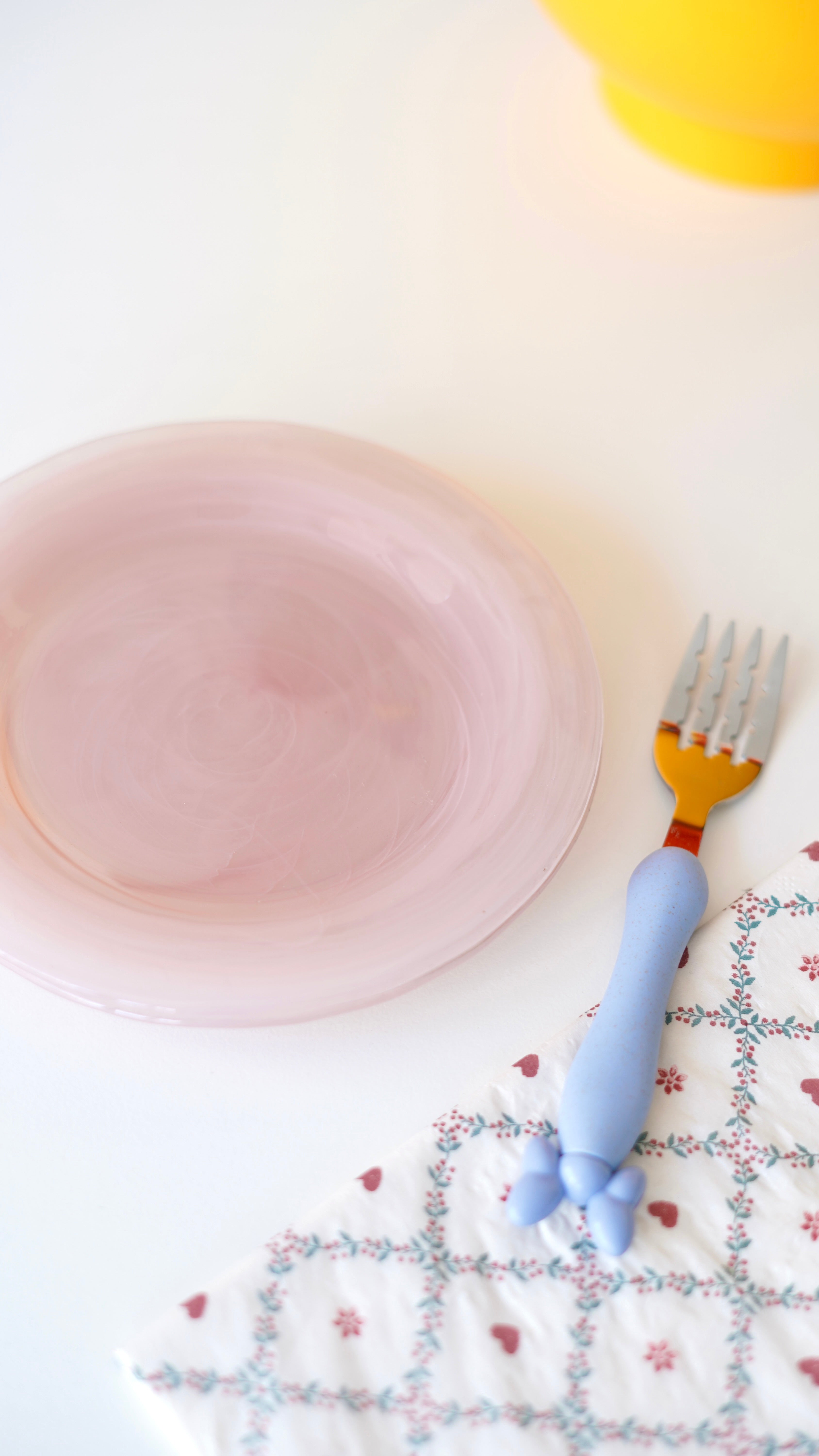 pembe mini tatlı tabağı 5 adet