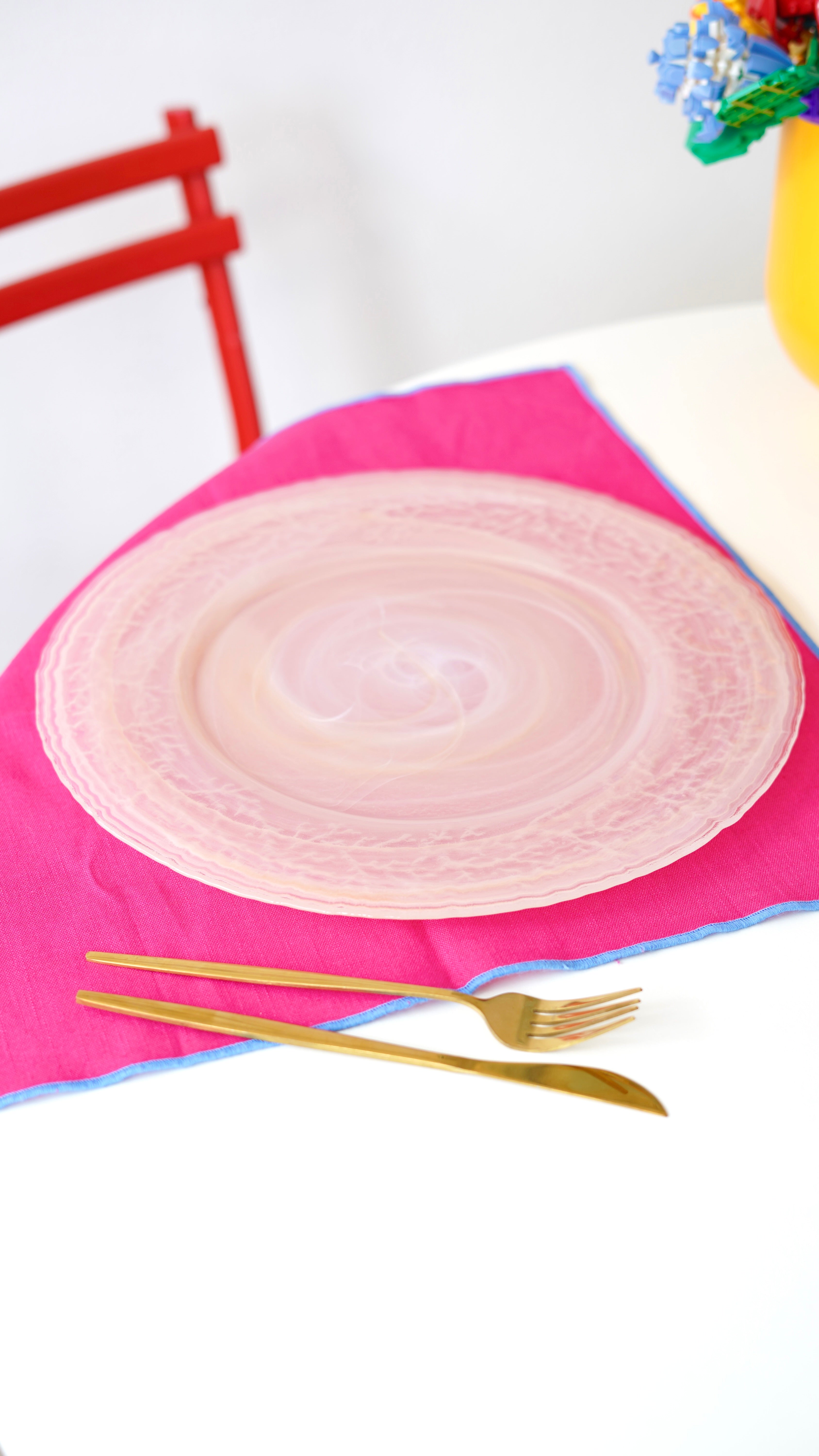 kahverengi kenarları yosun detaylı 33 cm tabak