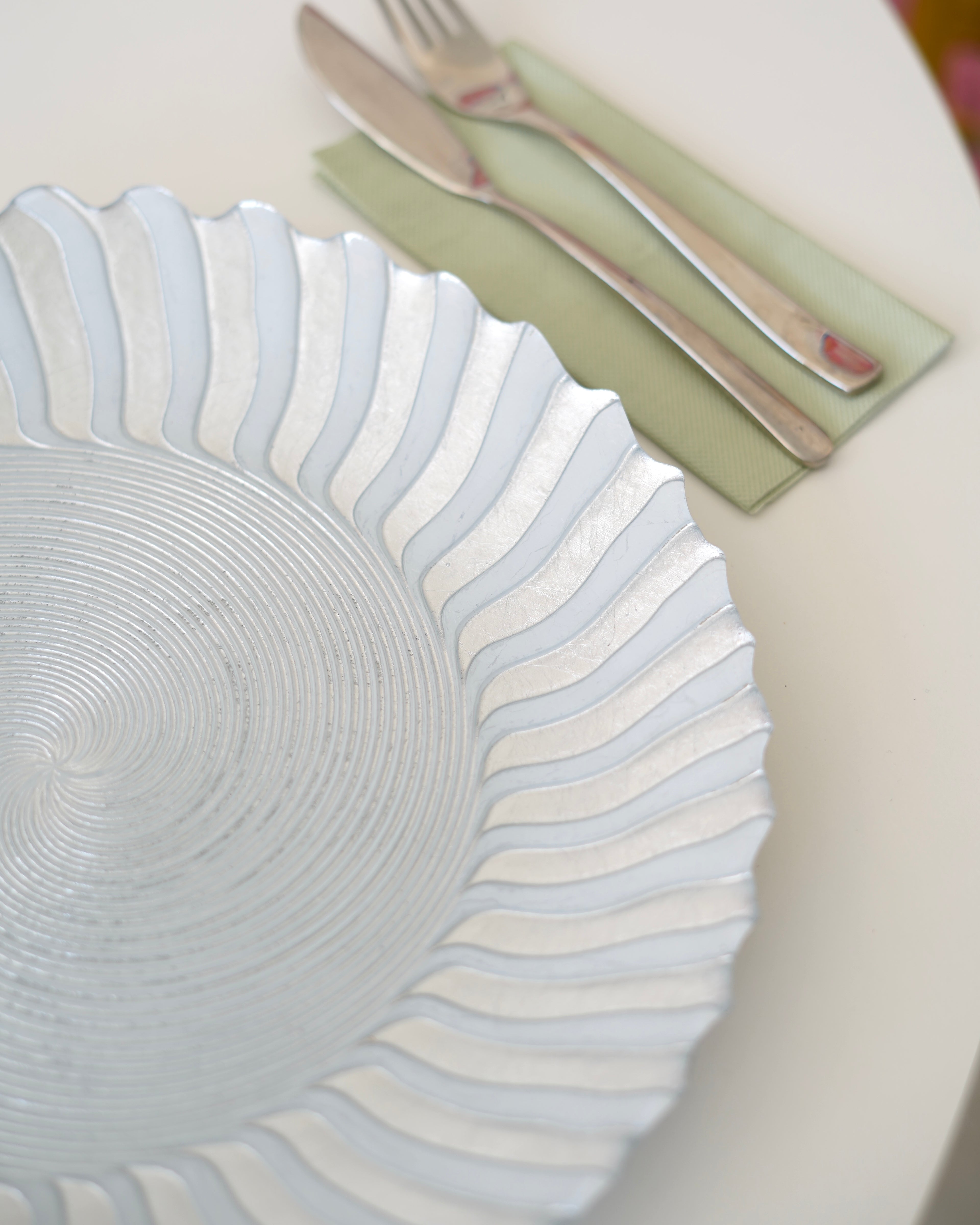 gri kenarları şekilli 33 cm tabak 6 kişilik