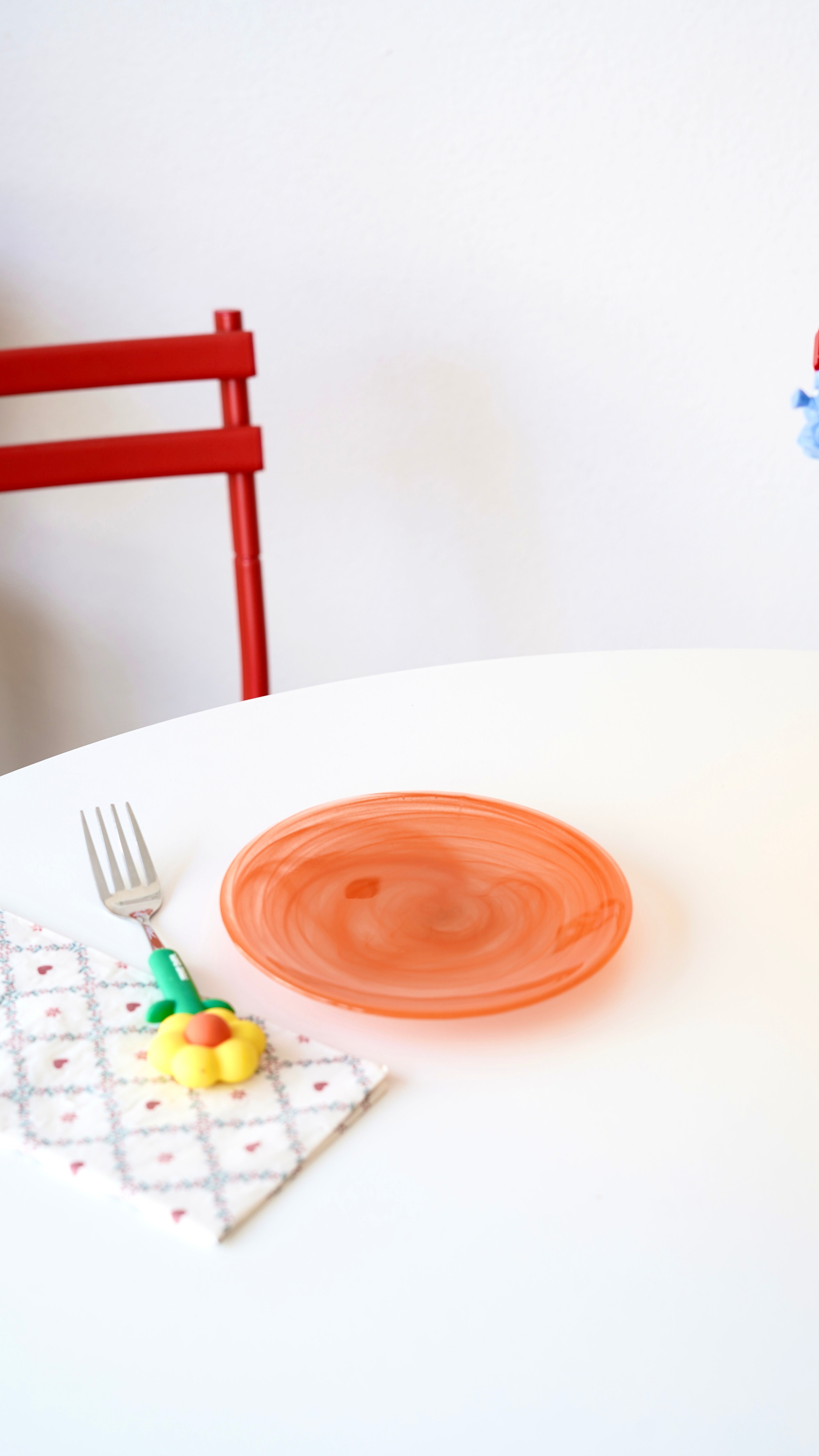 turuncu mini tatlı tabağı 4 adet