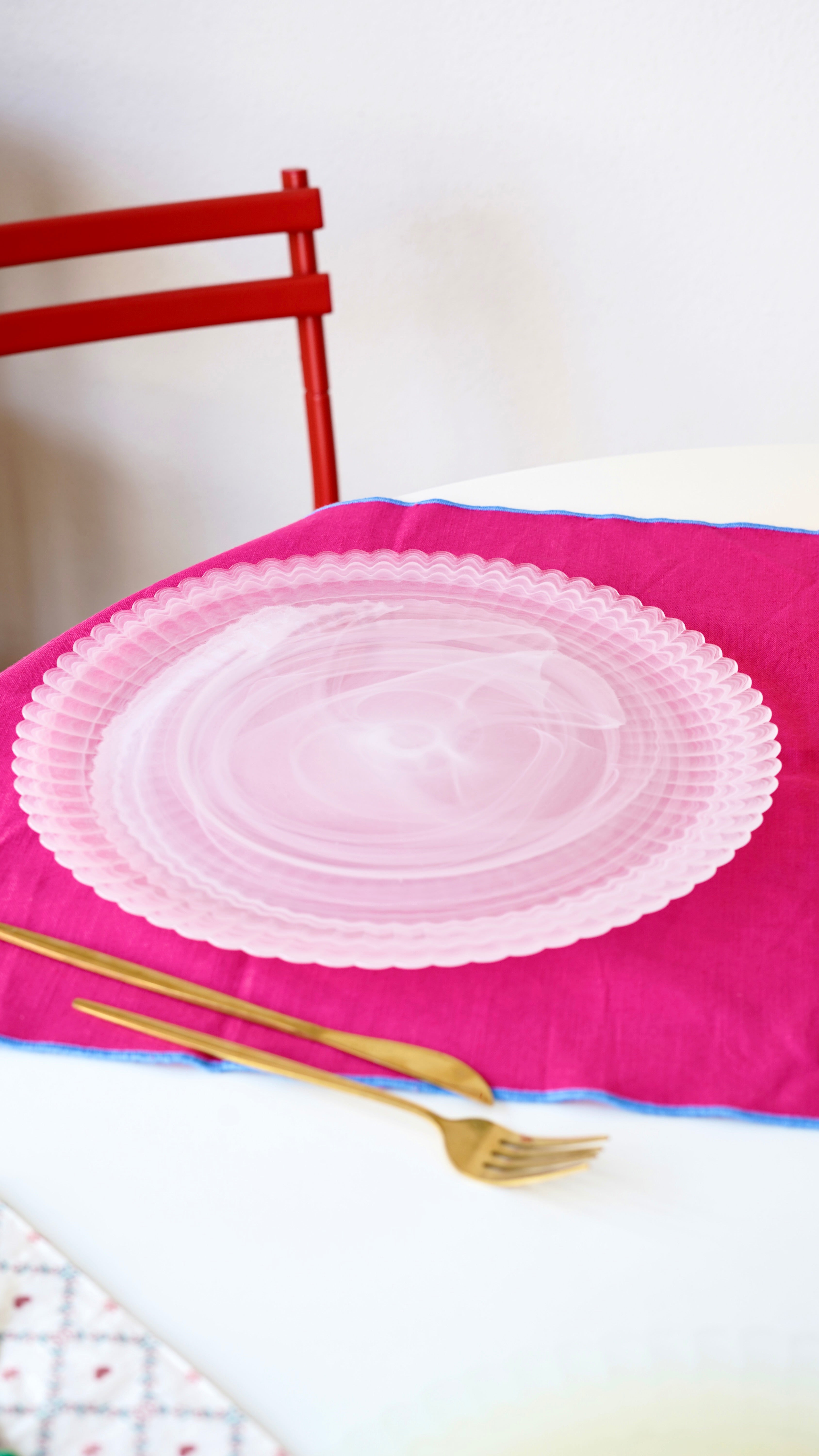 beyaz kenarı minik tırtıklı 33 cm tabak 6 adet