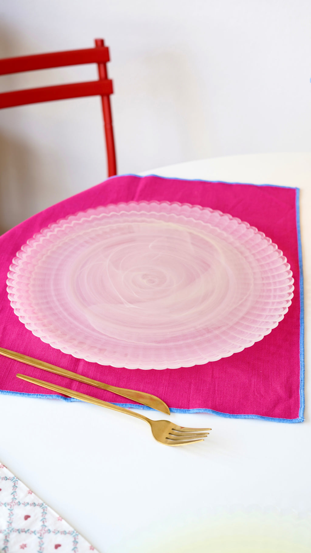 krem rengi kenarı tırtıklı 33 cm tabak 6 kişilik