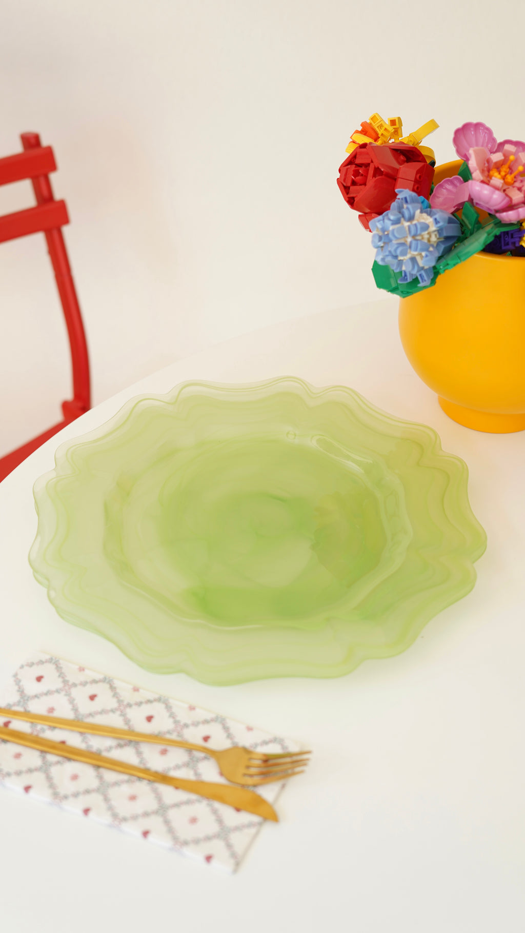 fıstık yeşili tabak 33 cm 6 kişilik