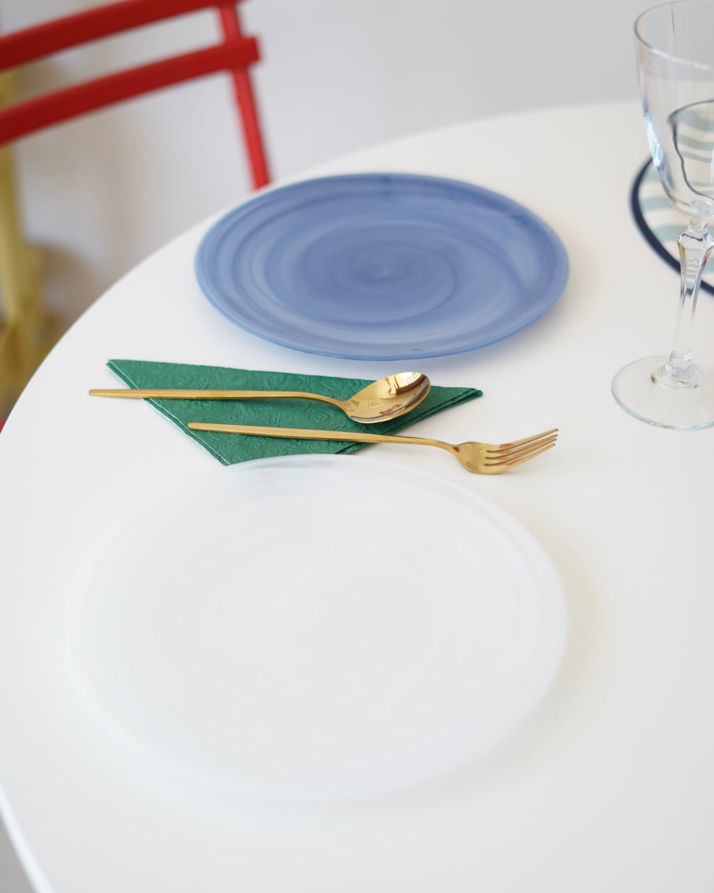 mavi-beyaz 2li 28 cm tabak