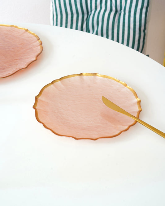 pembe 21 cm pasta tabağı (sunum tabağı) 1 adet