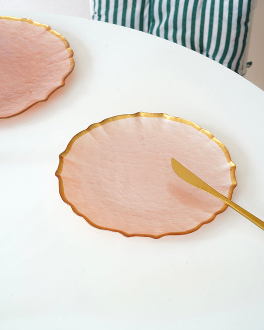 pembe 21 cm pasta tabağı (sunum tabağı) 1 adet