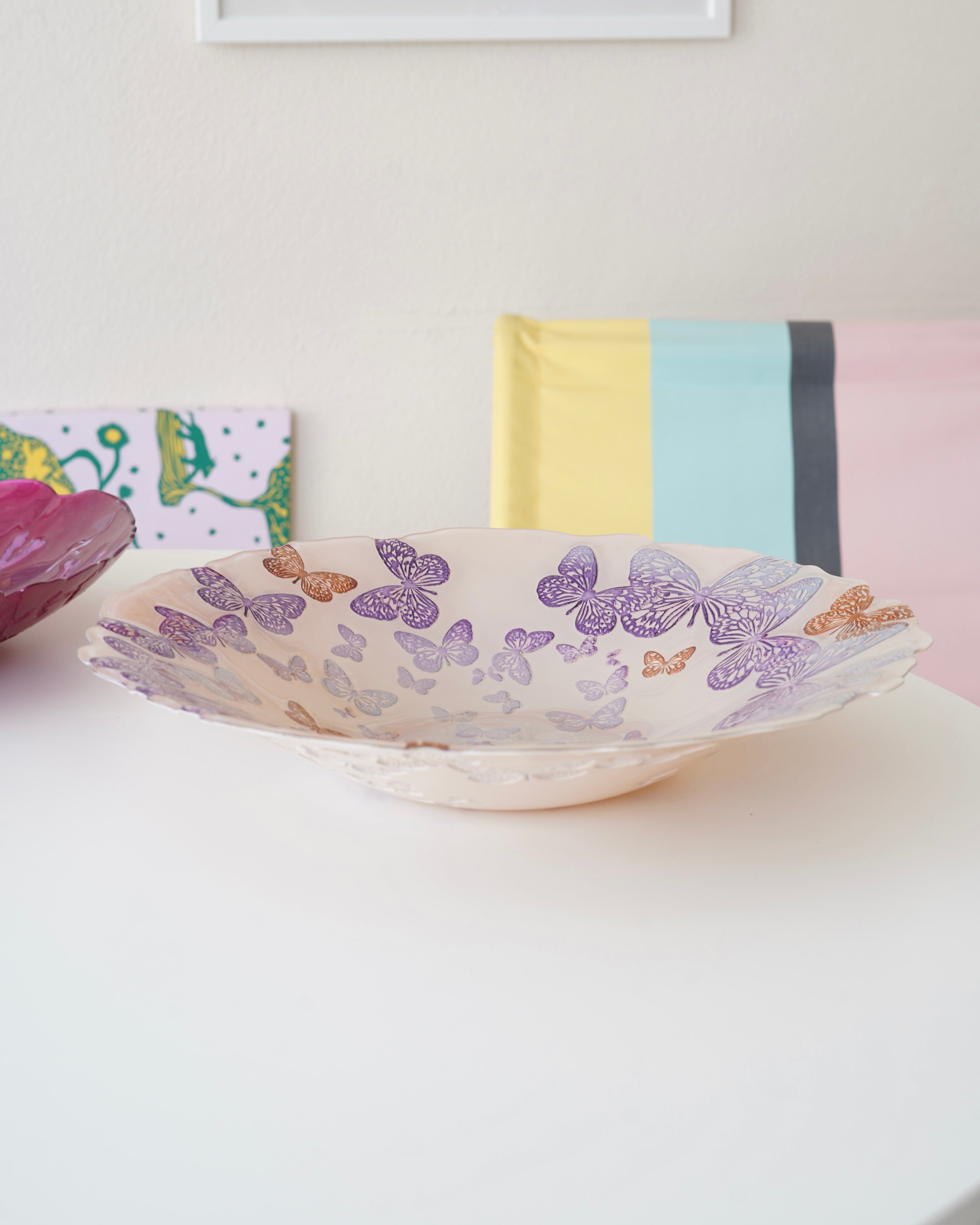 renkli kelebek derin meyvelik 40 cm