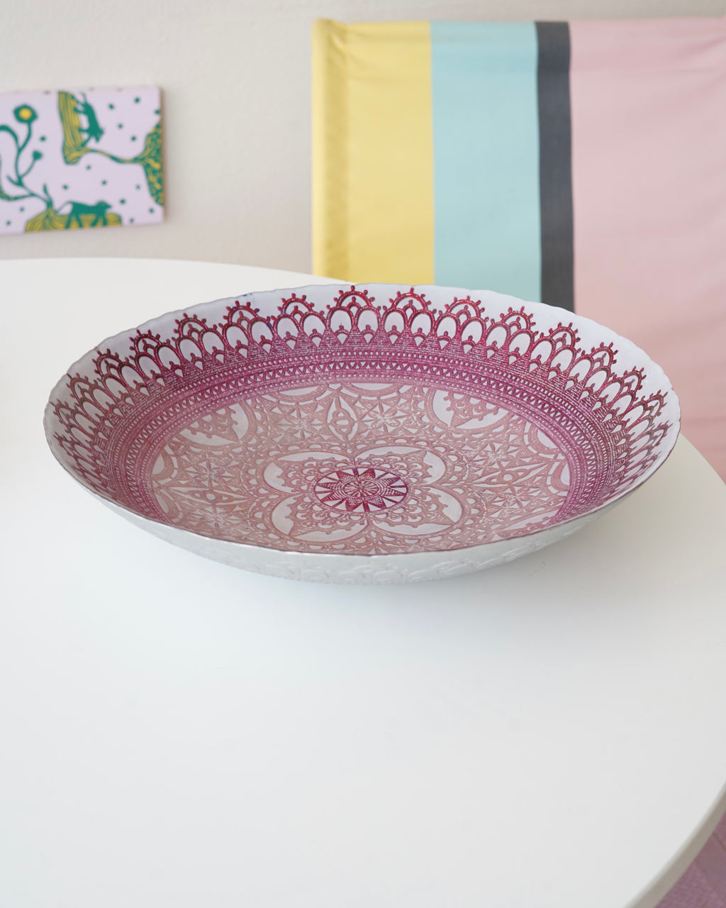 pembe desenli meyvelik 40 cm