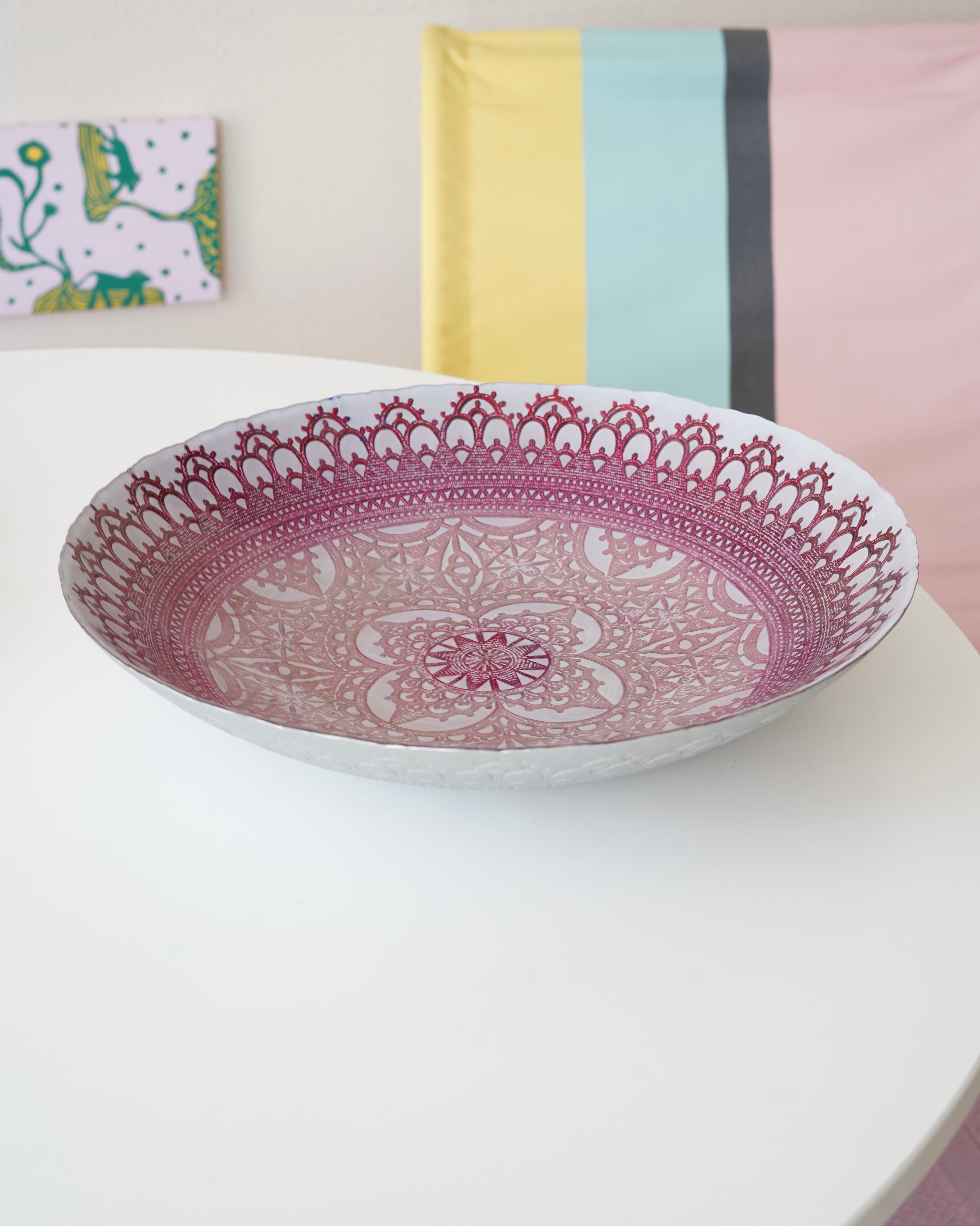 pembe desenli meyvelik 40 cm