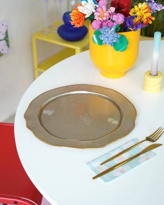 kahverengi 33 cm tabak 4 kişilik