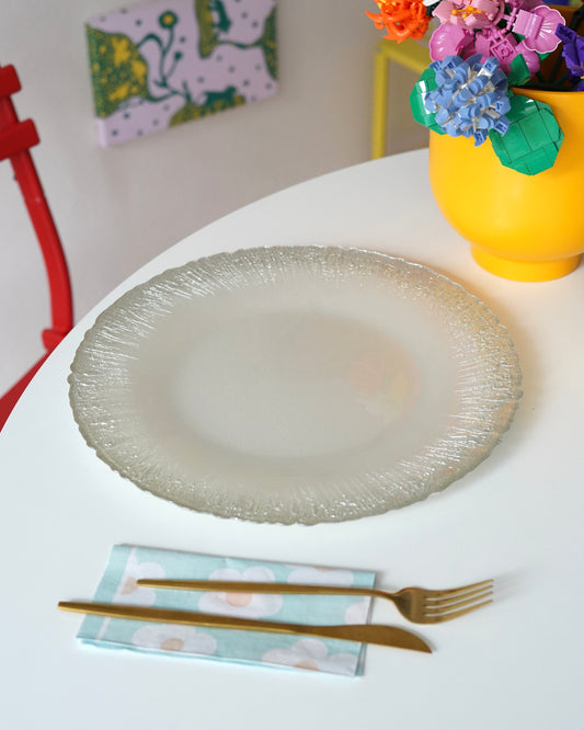 simli beyaz 33 cm tabak 6 kişilik