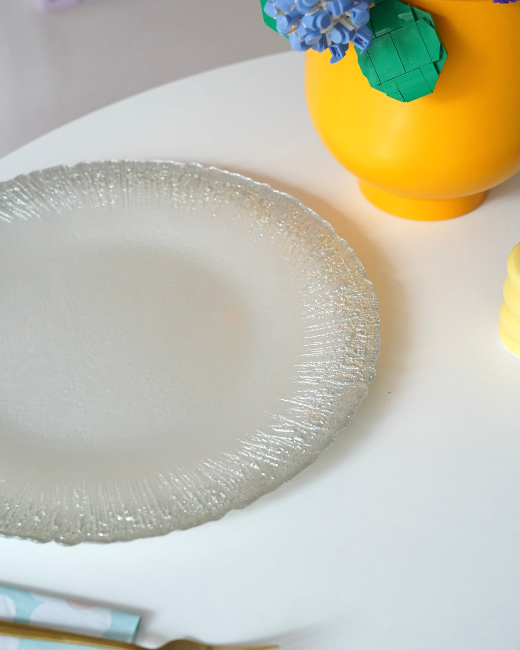 simli beyaz 33 cm tabak 6 kişilik