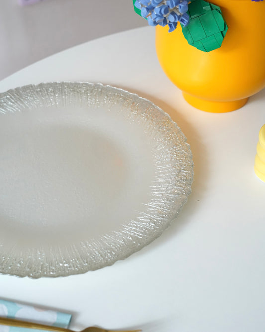 simli beyaz 33 cm tabak 6 kişilik