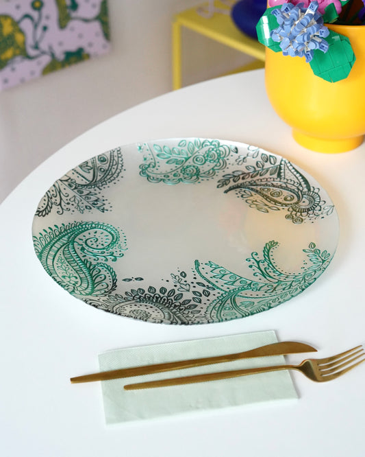 yeşil detaylı supla 33 cm 4 kişilik